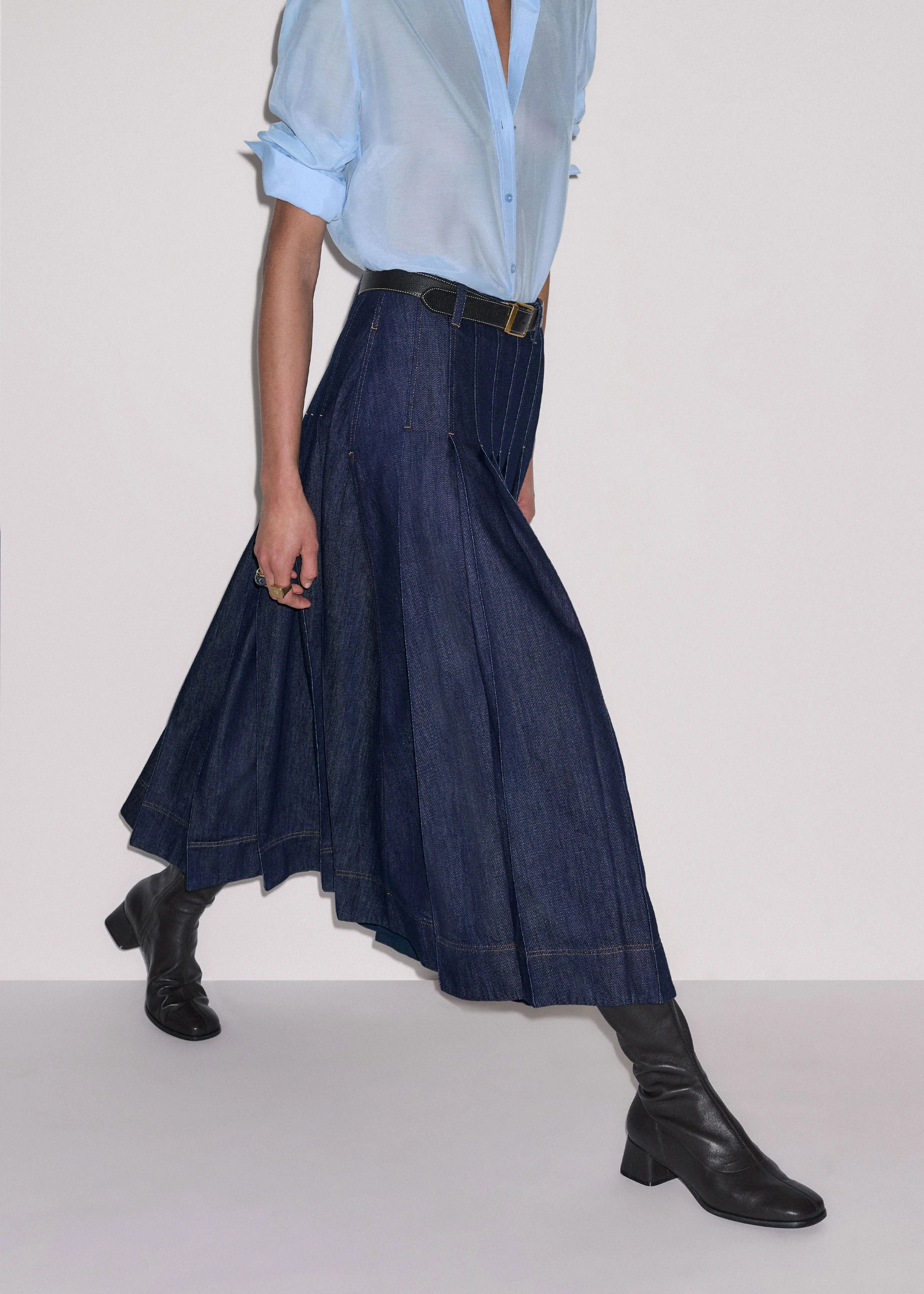 Pleated Maxi Skirt - 1