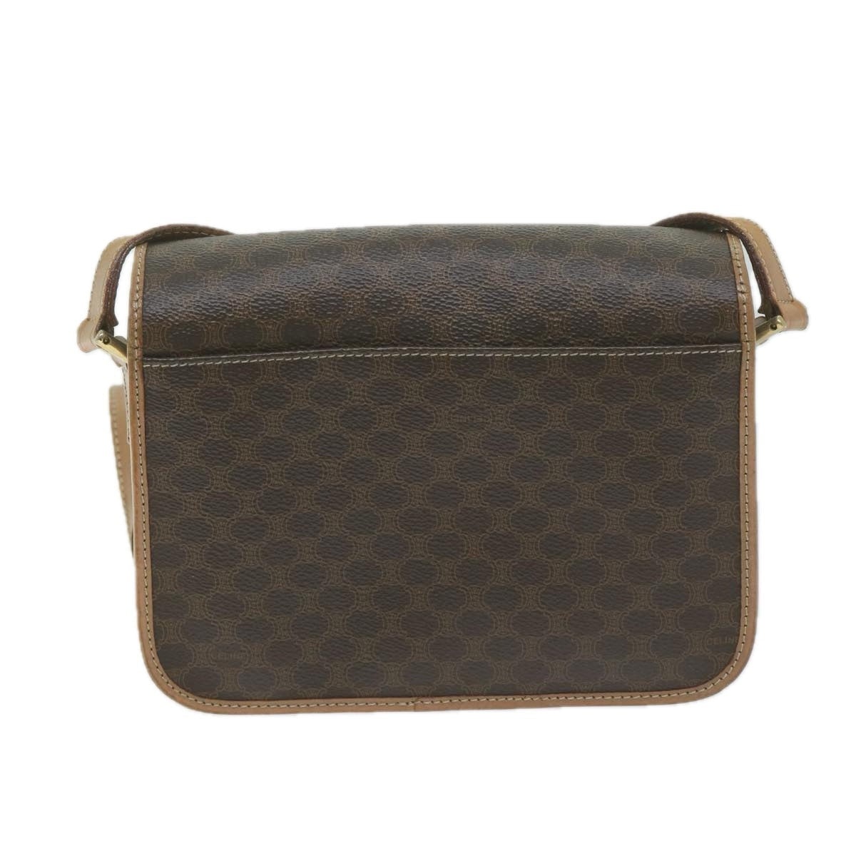 CELINE Macadam Canvas Shoulder Bag Pvc Brown - 2