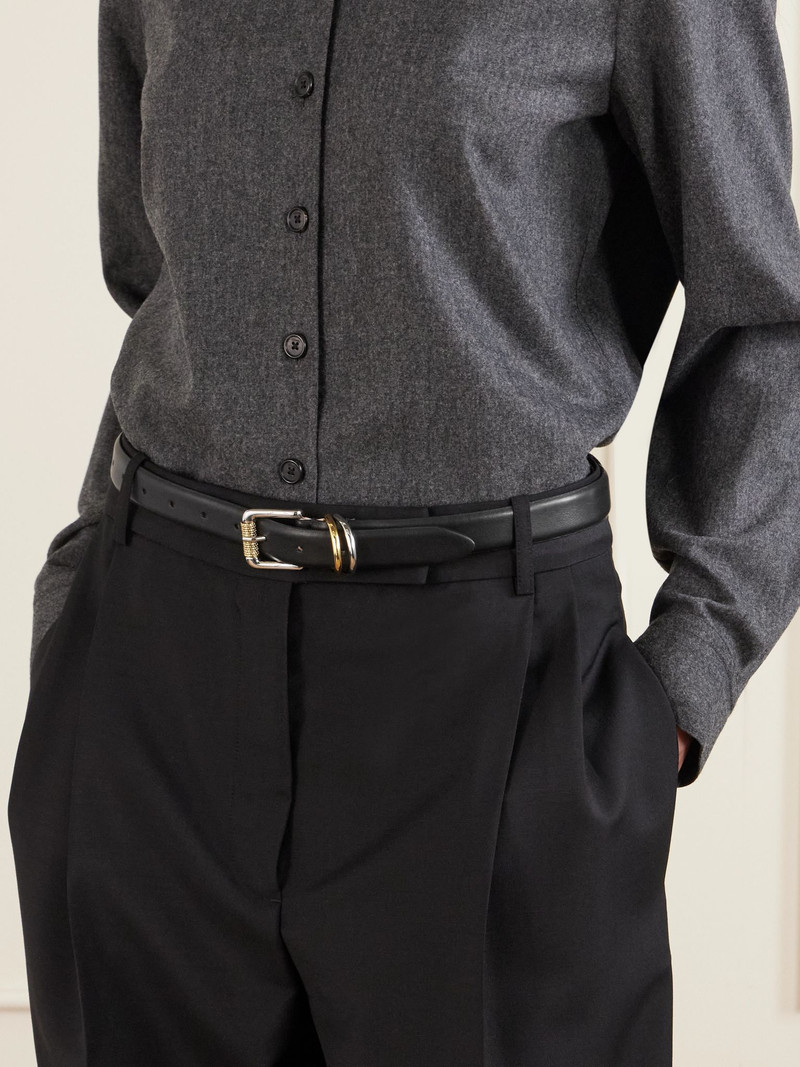 DÉHANCHE Alegra leather waist belt Black outlook