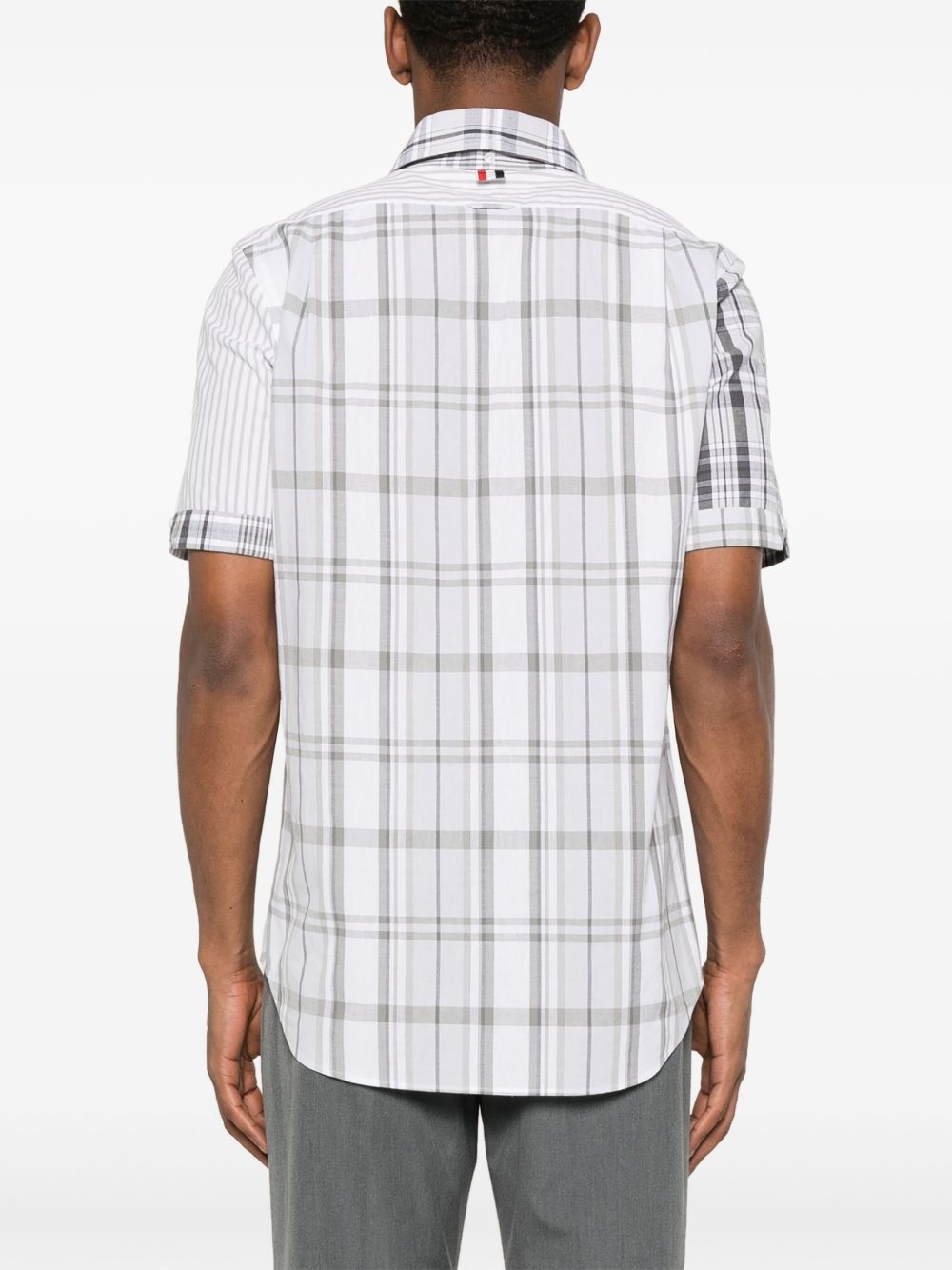 mix-pattern cotton shirt - 4
