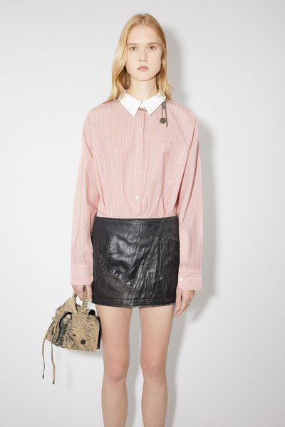 Acne Studios Classic long sleeved shirt - Salmon pink/white outlook