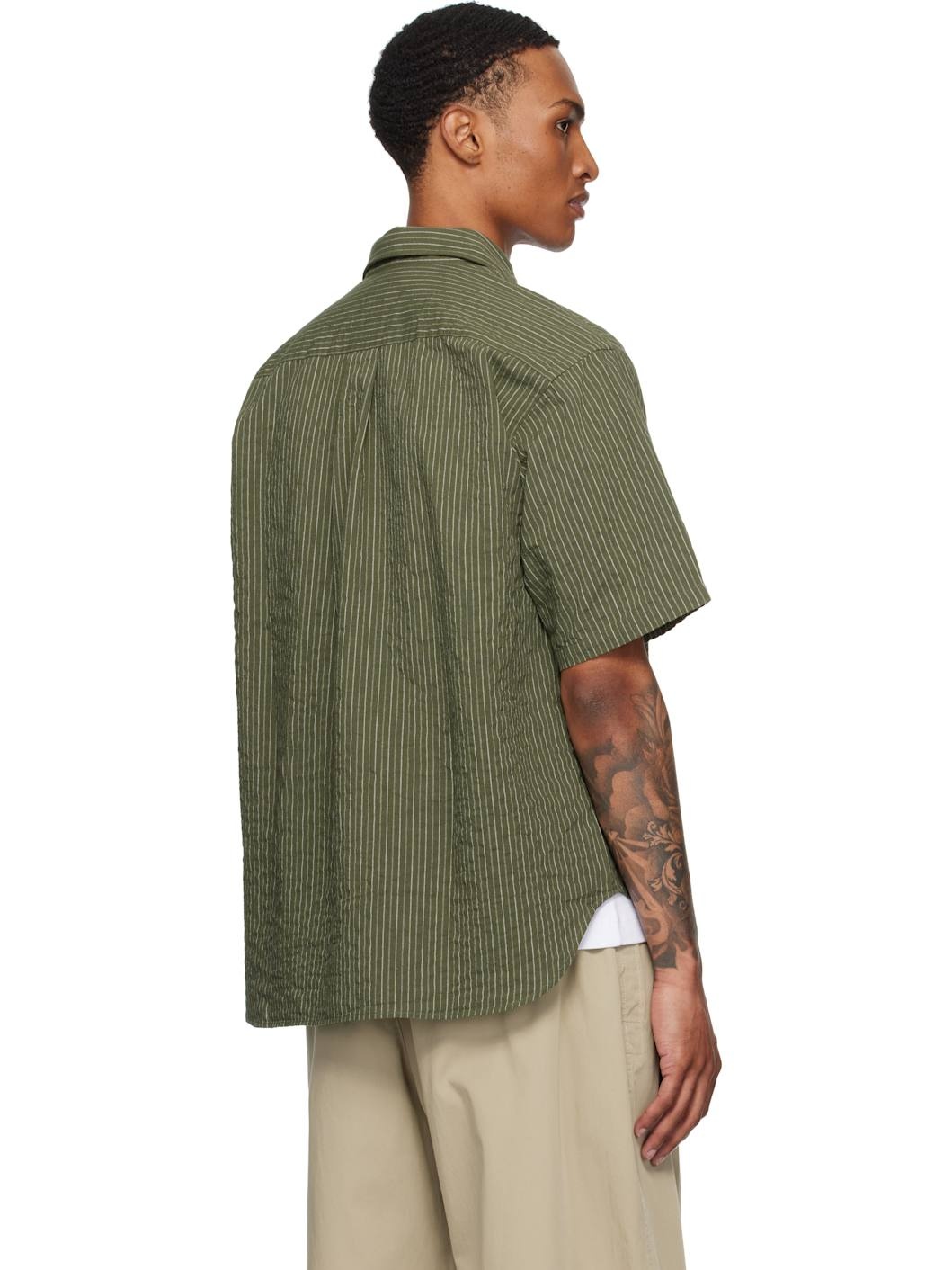 Khaki Mo Oversized Stripe SS Shirt - 3