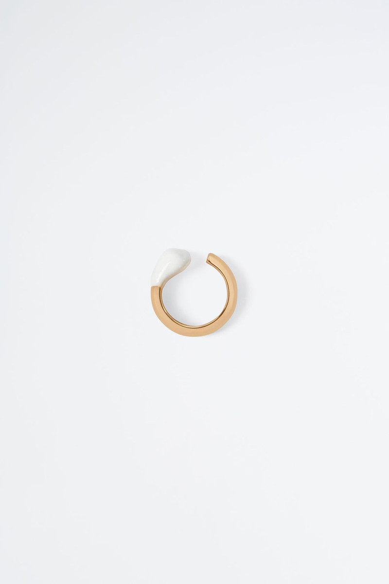 WHITE RUBBERIZED GOLD RING 1