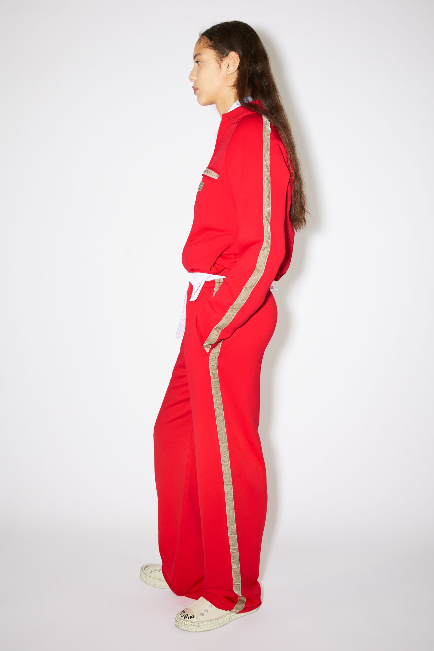 Fleece sweatpants - Sharp red - 4