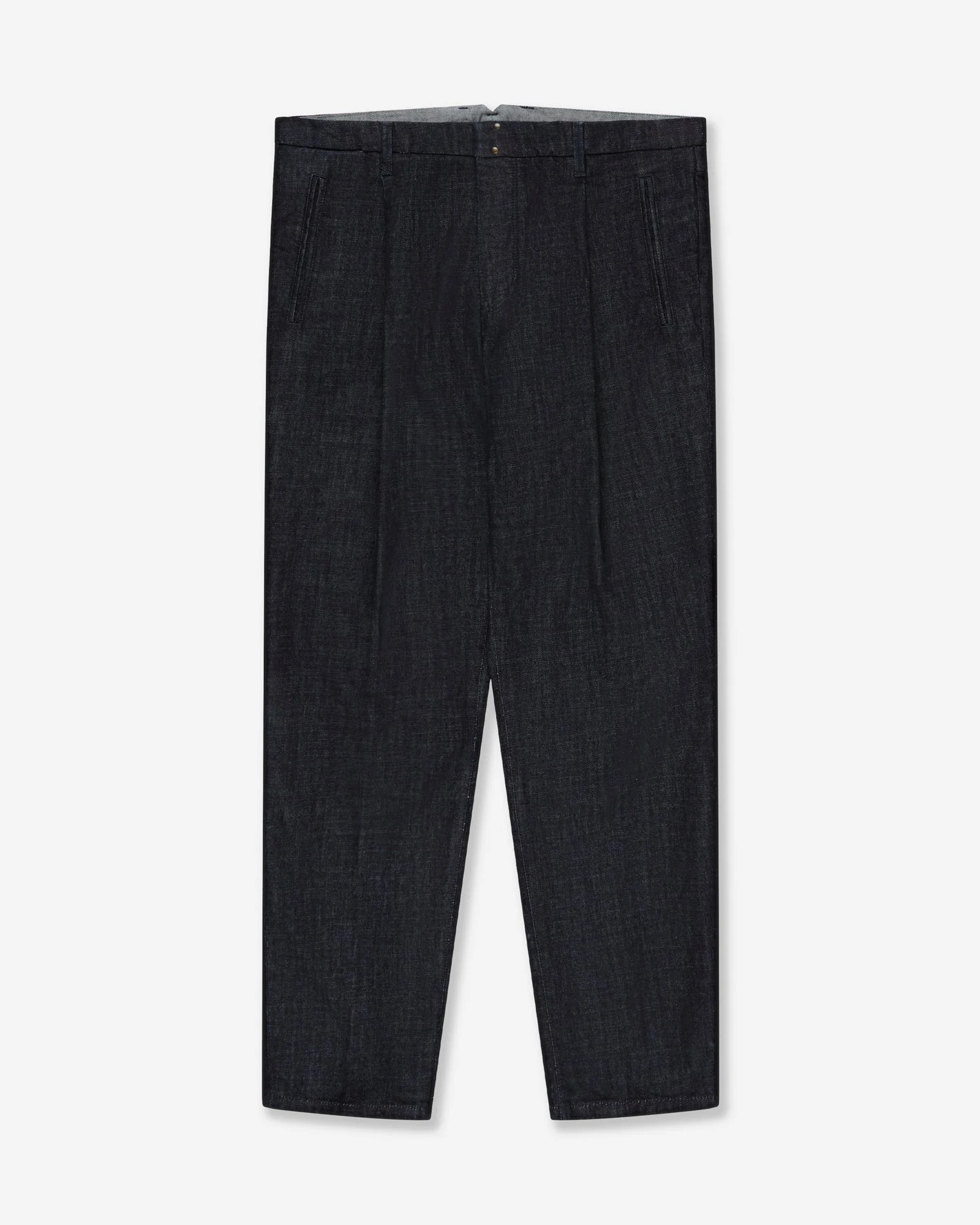 Tapered fit stretch denim trousers - 1