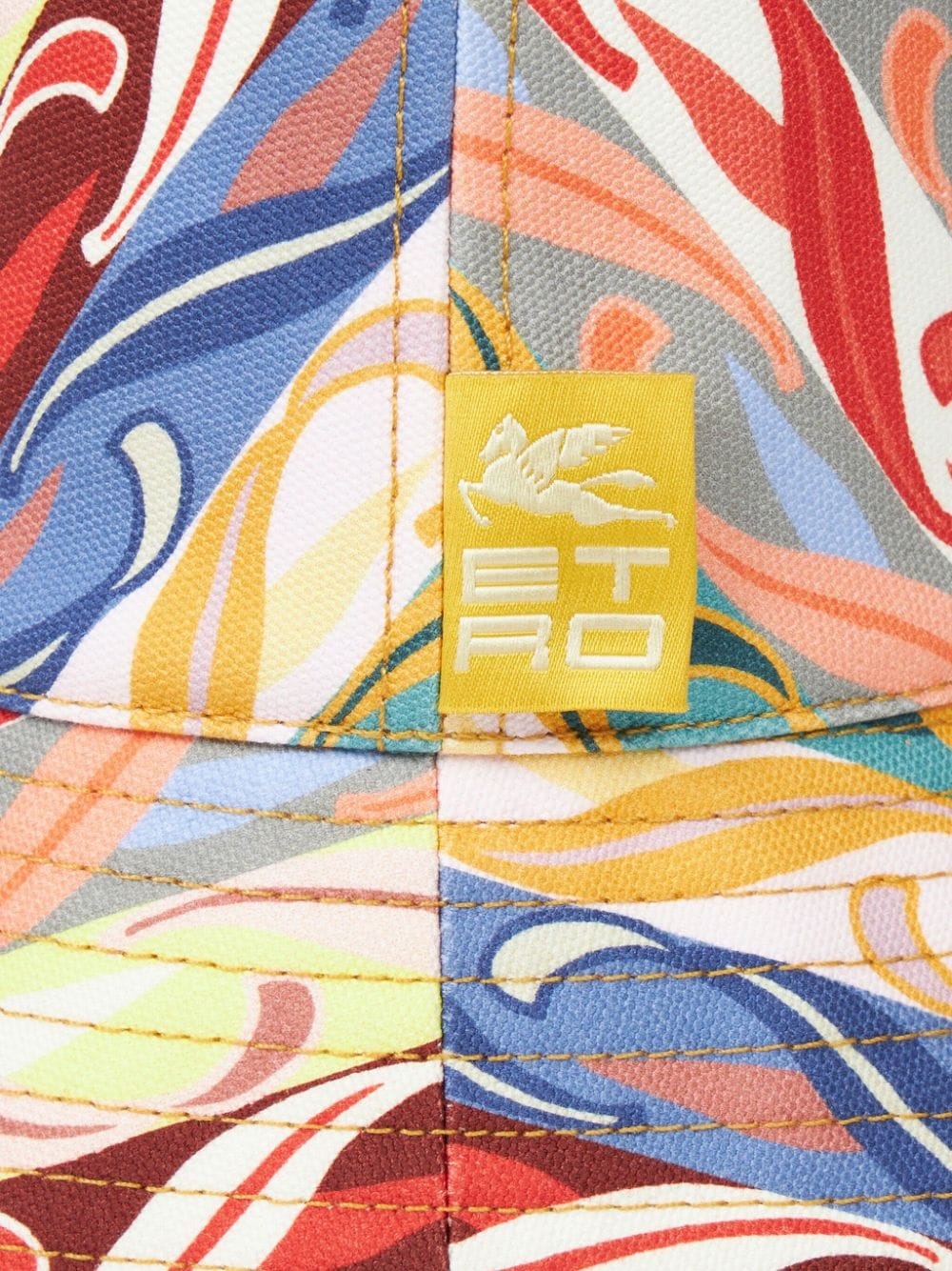 abstract-print cotton bucket hat - 2