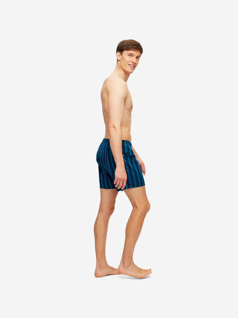 Men's Classic Fit Boxers Royal 218 Cotton Satin Navy - 5