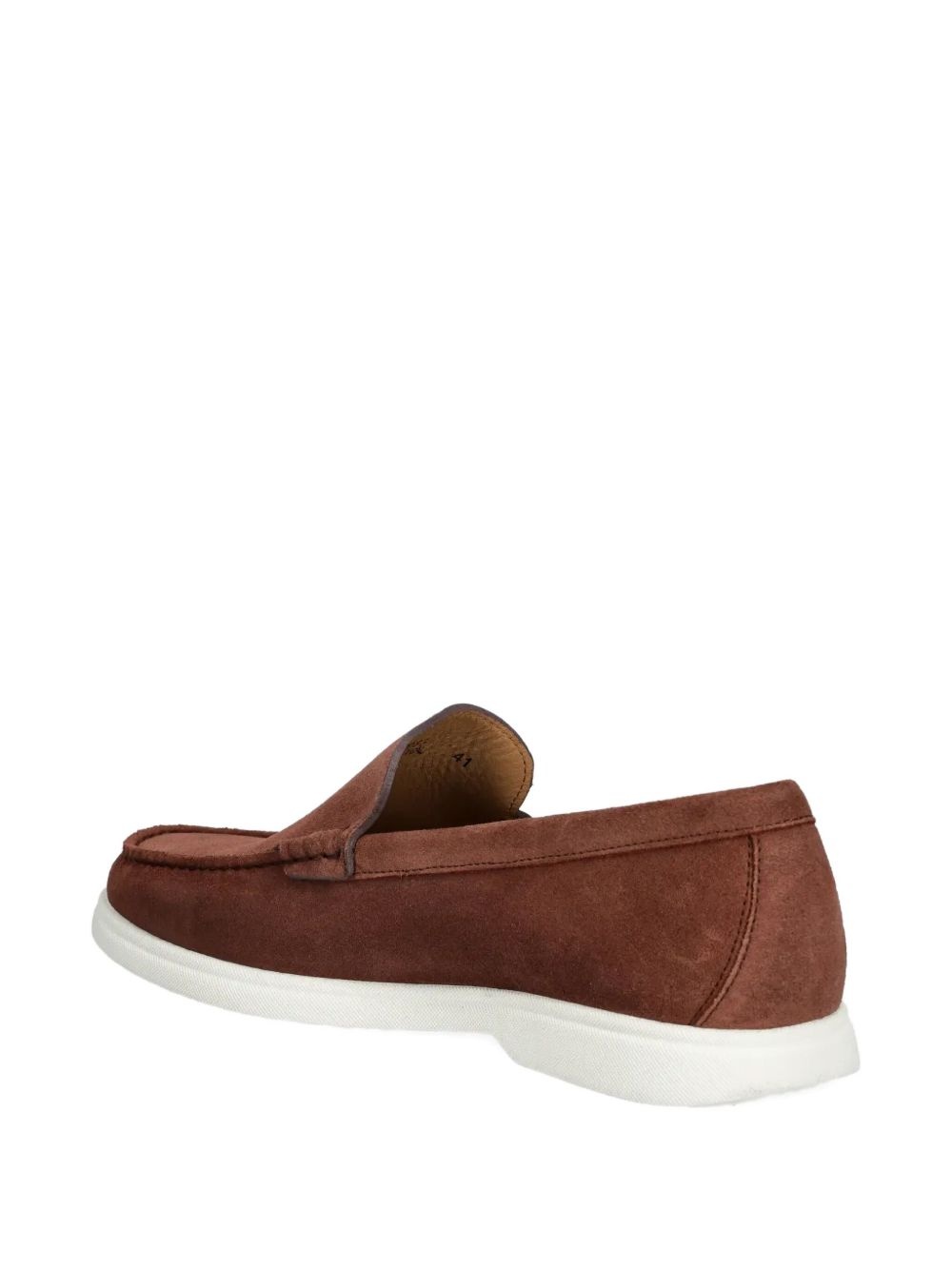 suede contrasting-sole loafers - 2