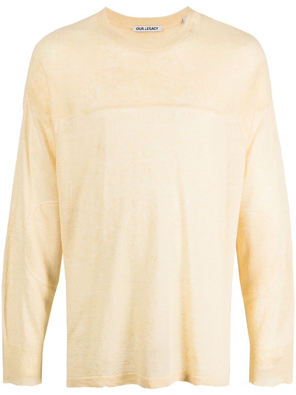 crew neck linen jumper - 1