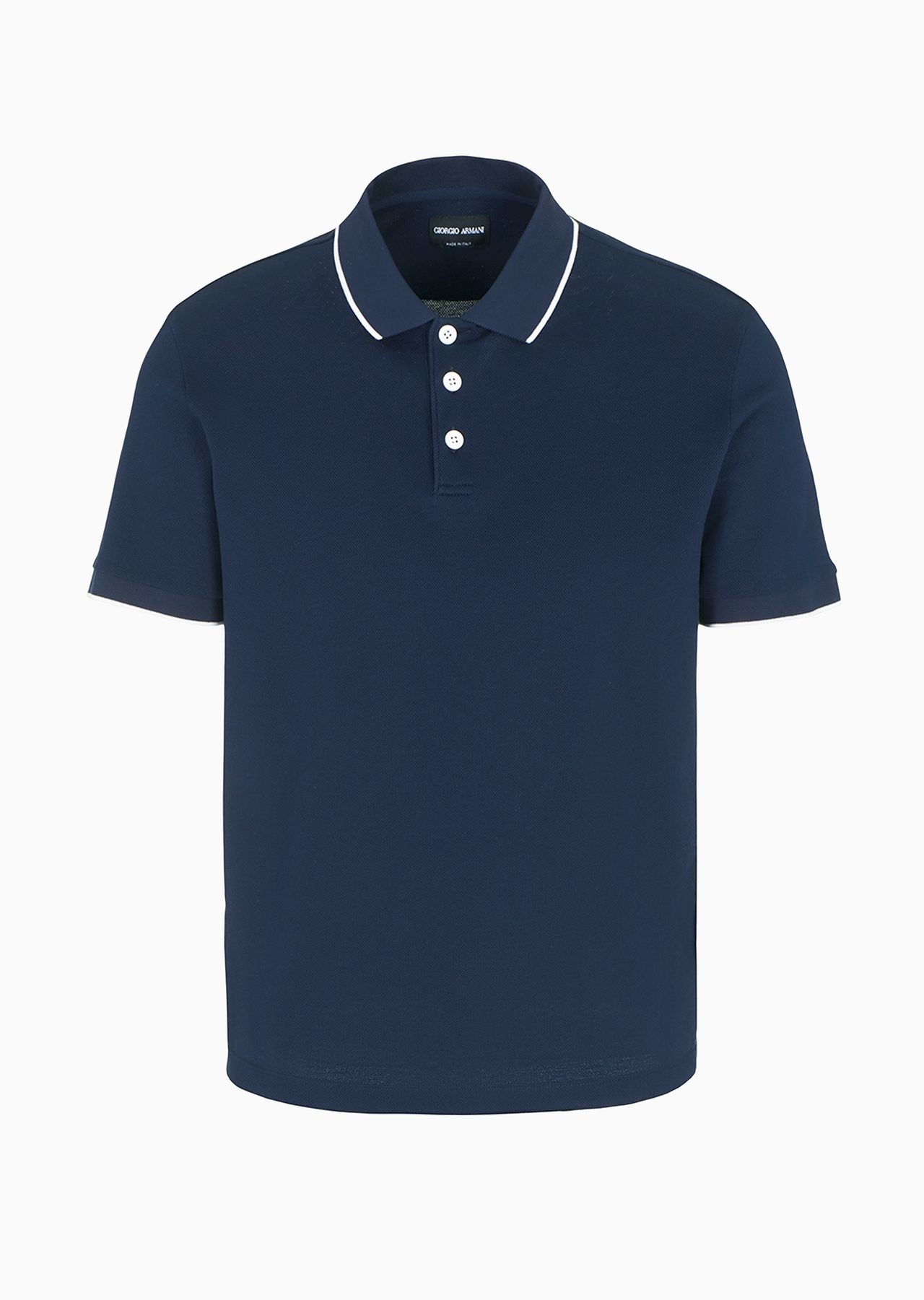 Piqué polo shirt in lisle cotton yarn - 1