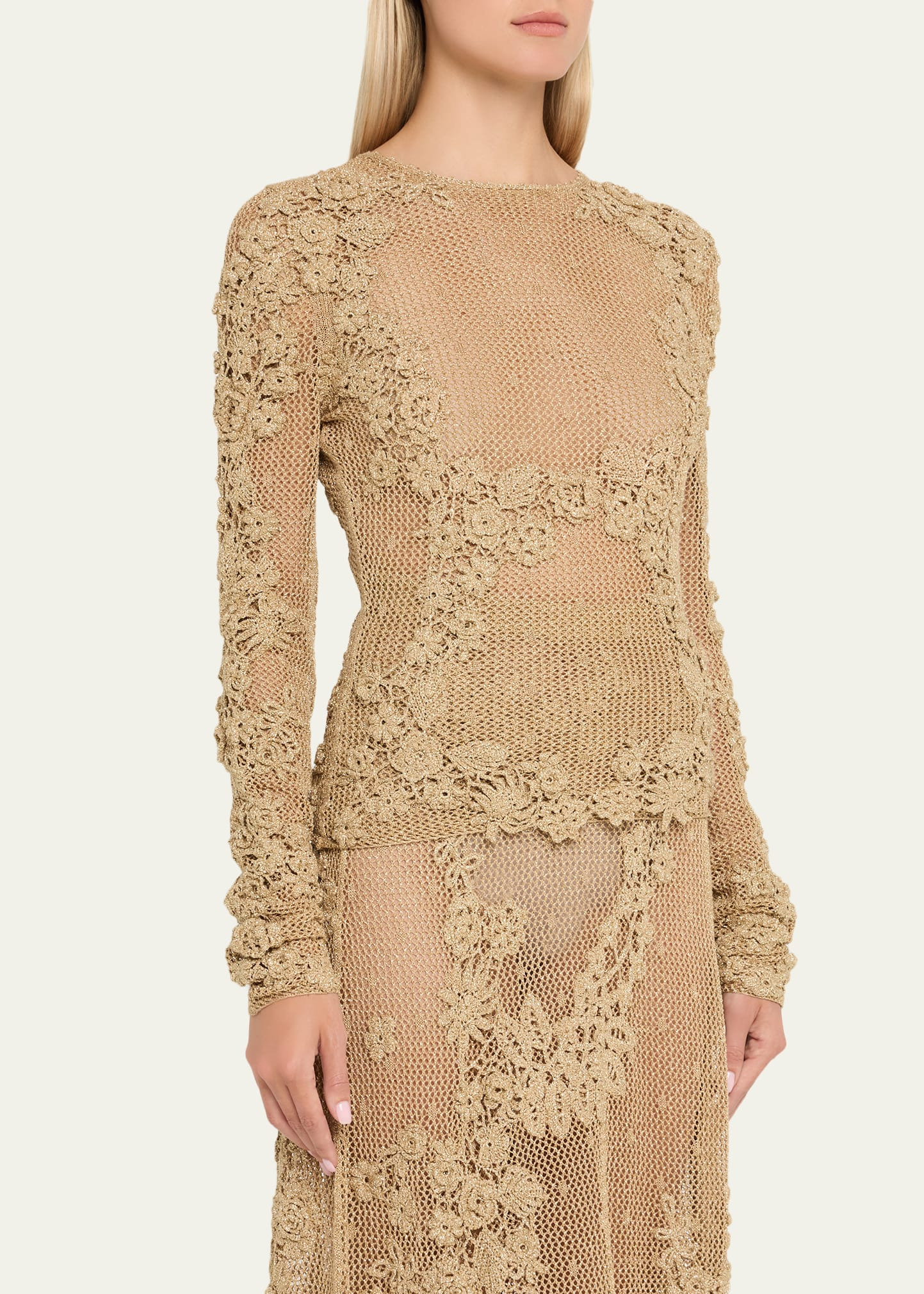 Viola Crochet Knit Top - 4