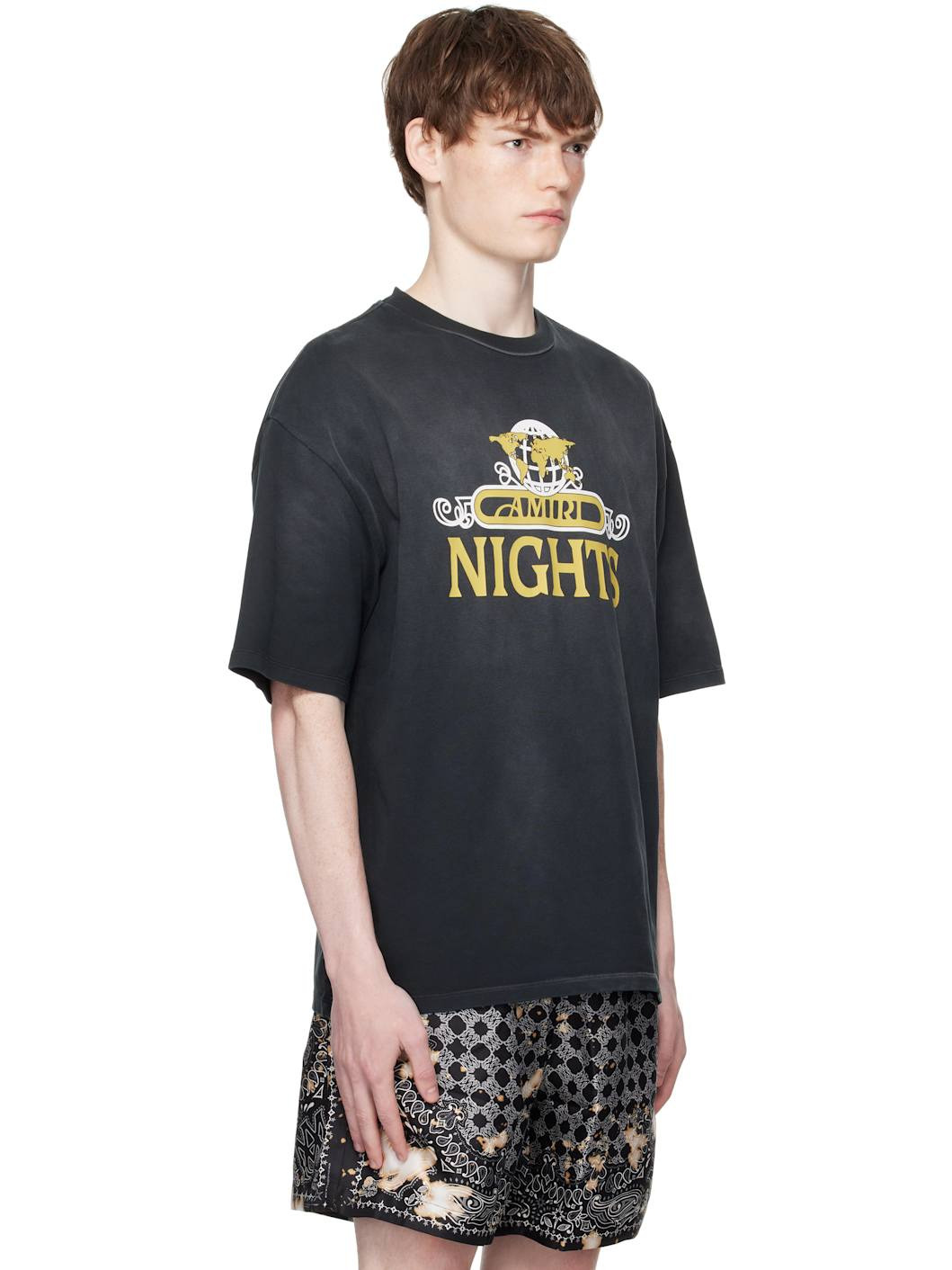 Black 'AMIRI Nights' Oversized T-shirt - 2