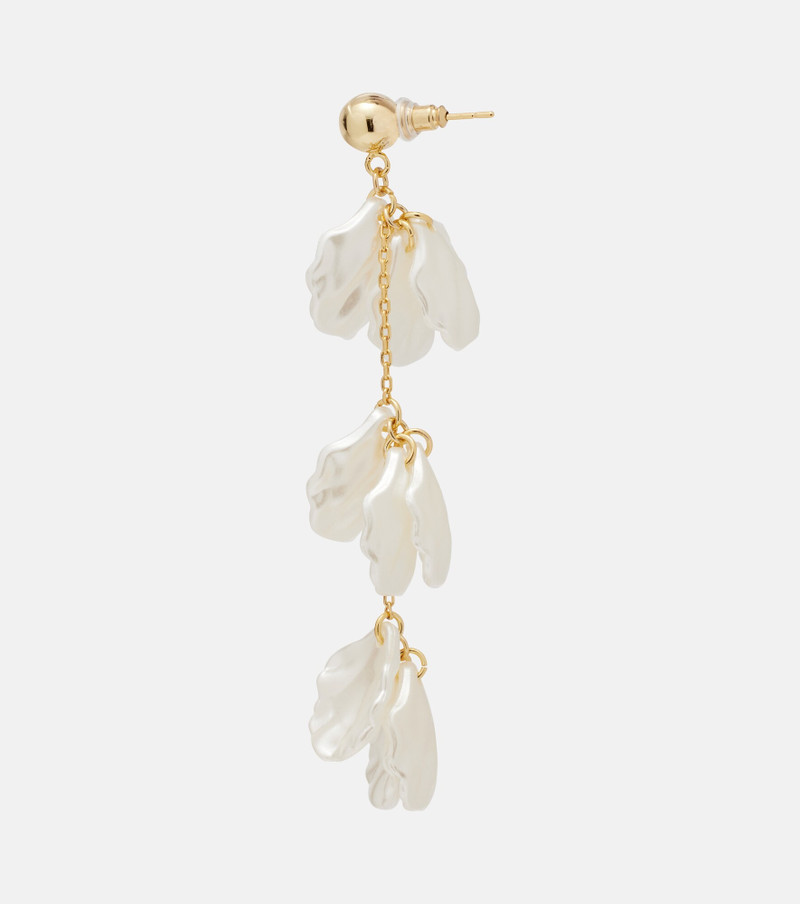 Tiered faux pearl-embellished earrings 5