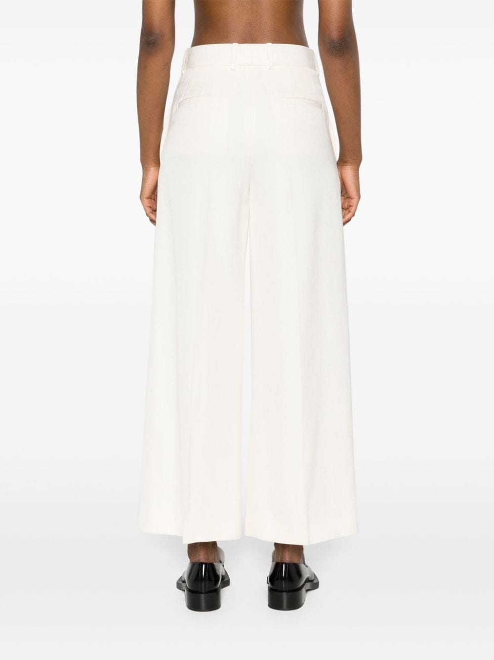 pressed-crease straight-leg trousers - 4