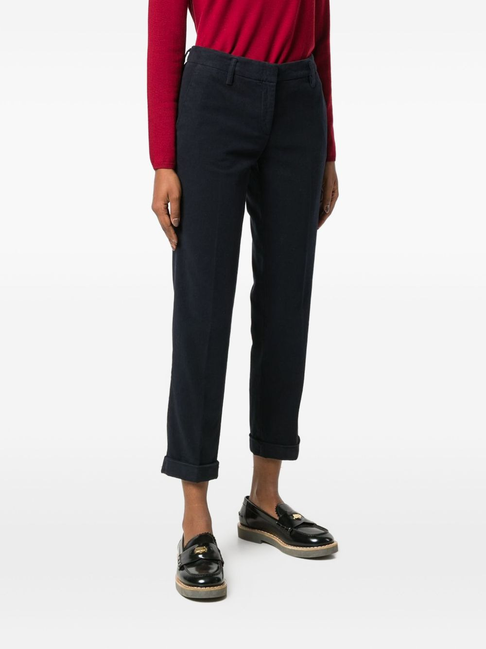 cuff cropped trousers - 3