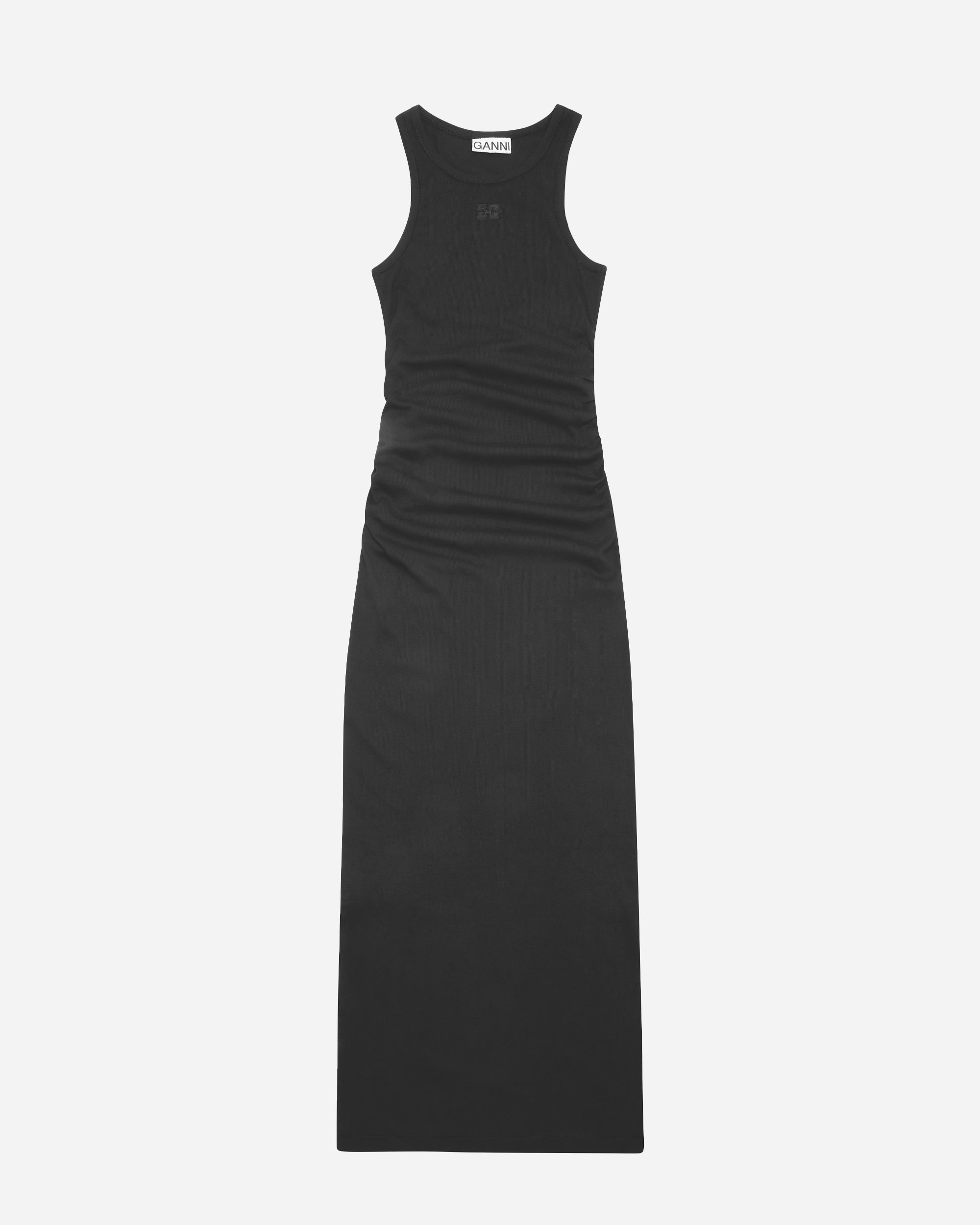 Soft Cotton Rib Tank Top Long Dress - 1