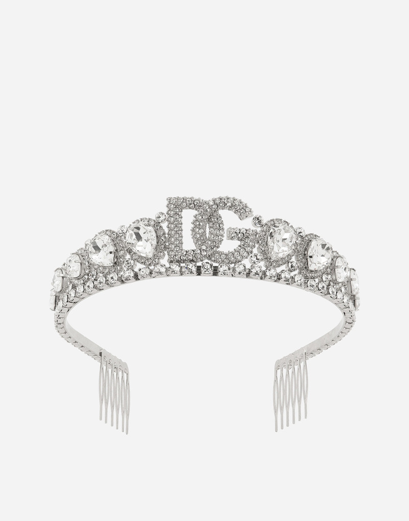 Diadem with crystal embellishment and DG logo 1