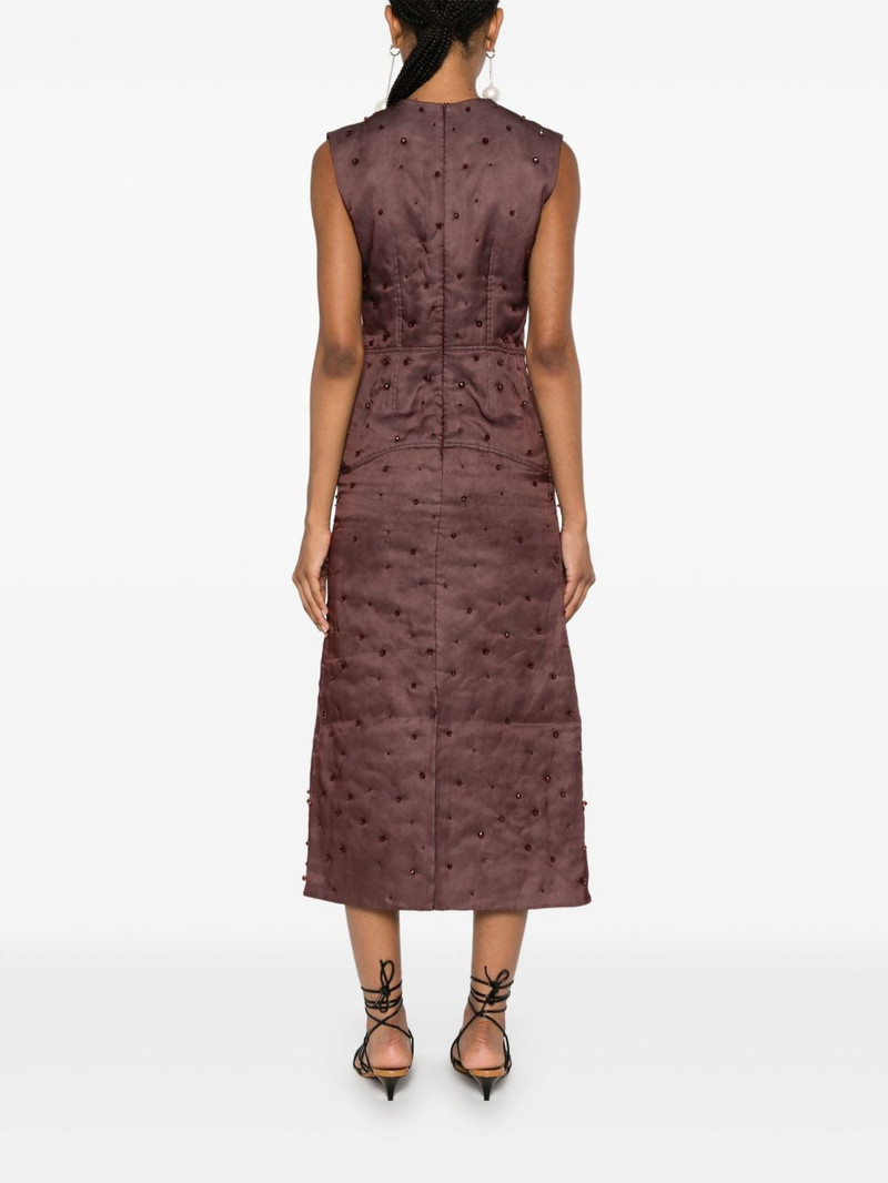 silk padded midi dress 4
