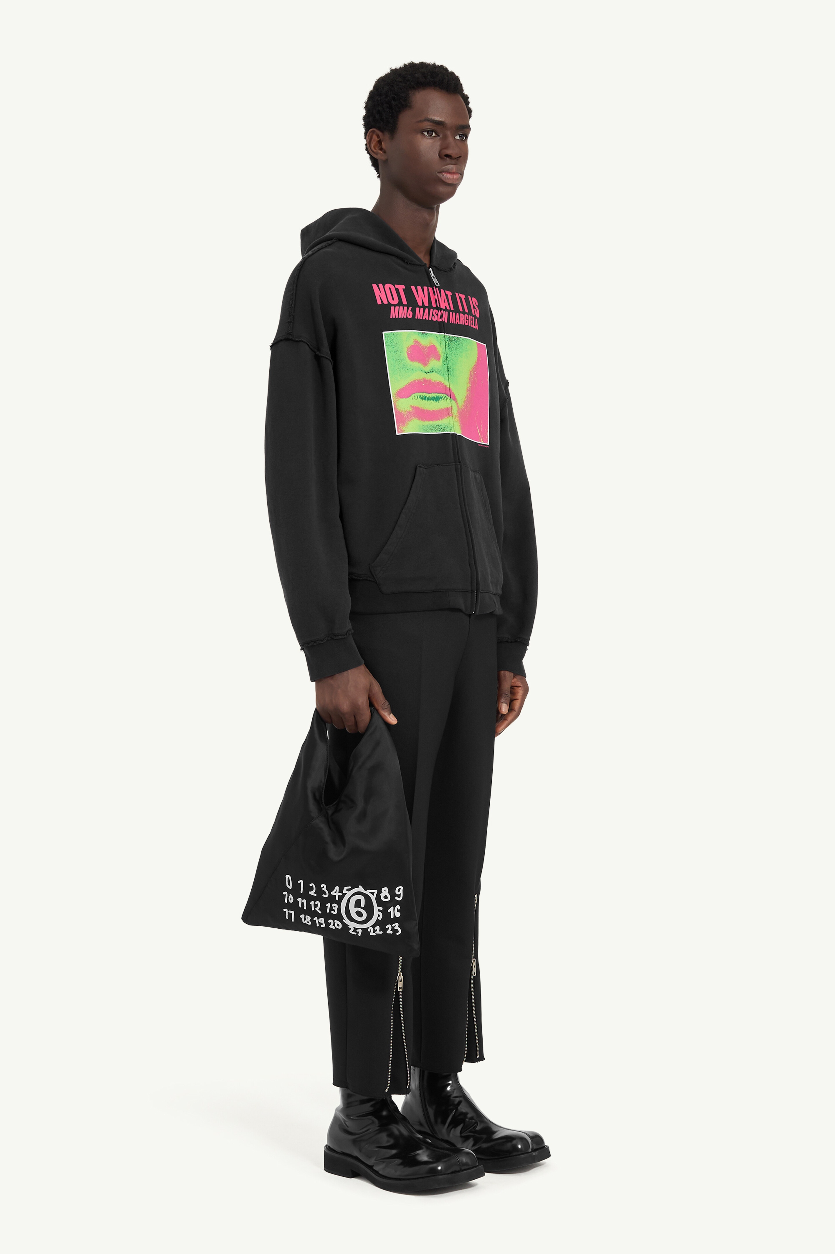 MM6 Maison Margiela Hooded print sweatshirt | REVERSIBLE