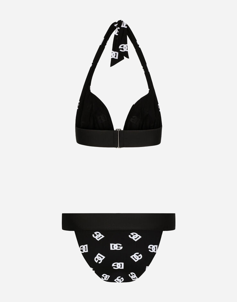 Dolce & Gabbana Triangle bikini with all-over DG logo print outlook