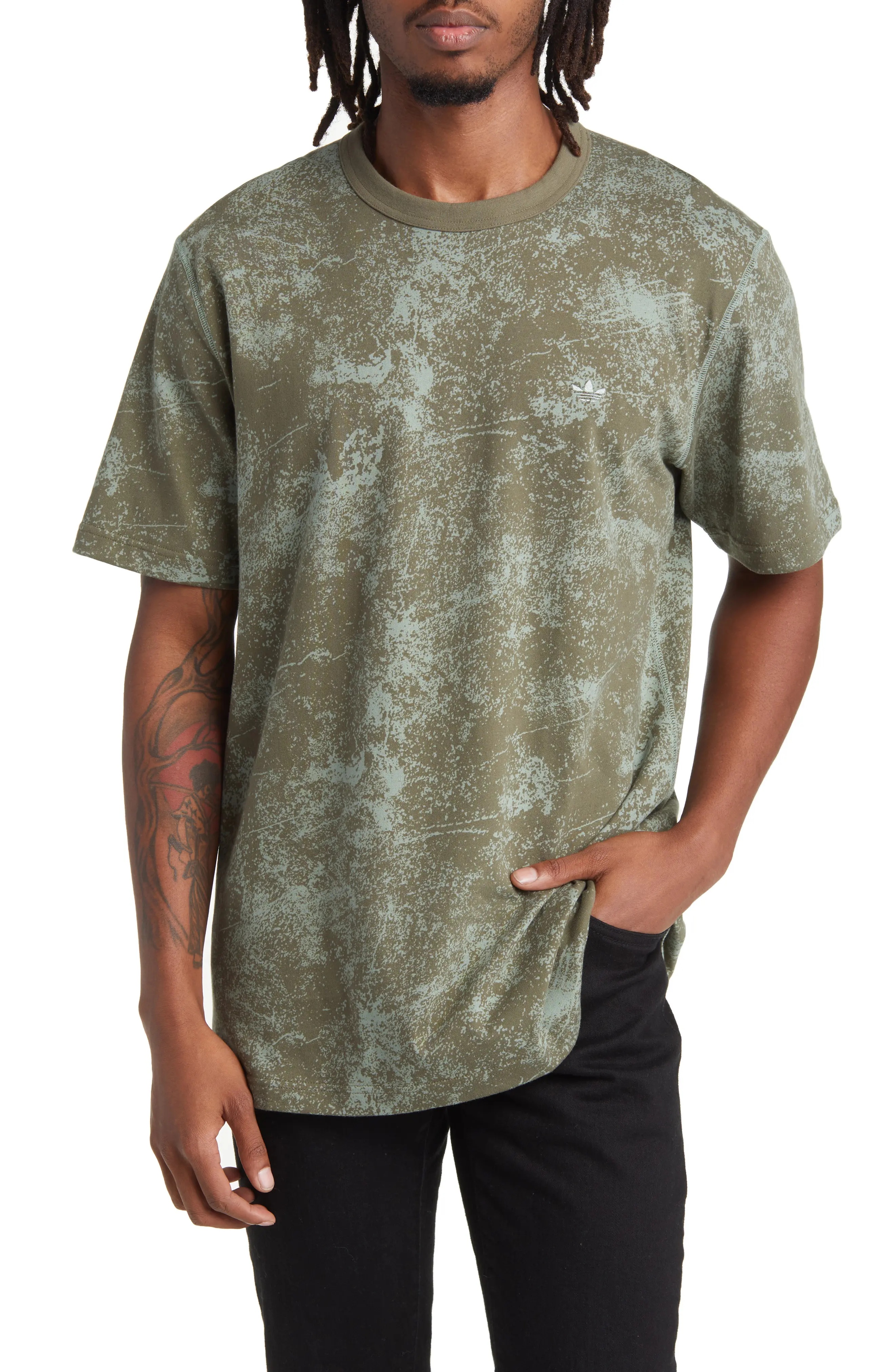 Camo Print Cotton T-Shirt - 1