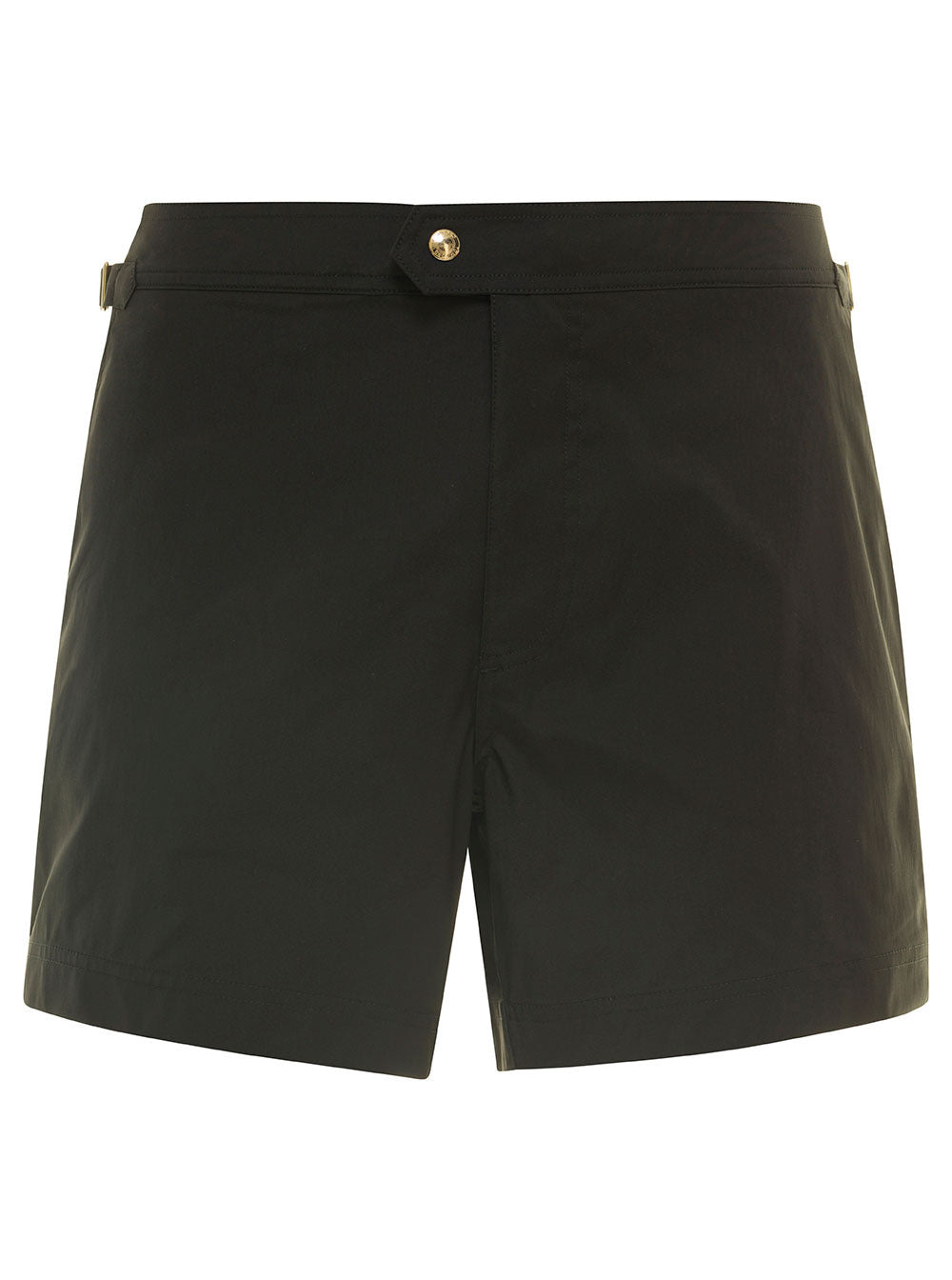 Tom Ford Men Black Swimsuit With Buckle On The Front In Tech Fabric Man - 1