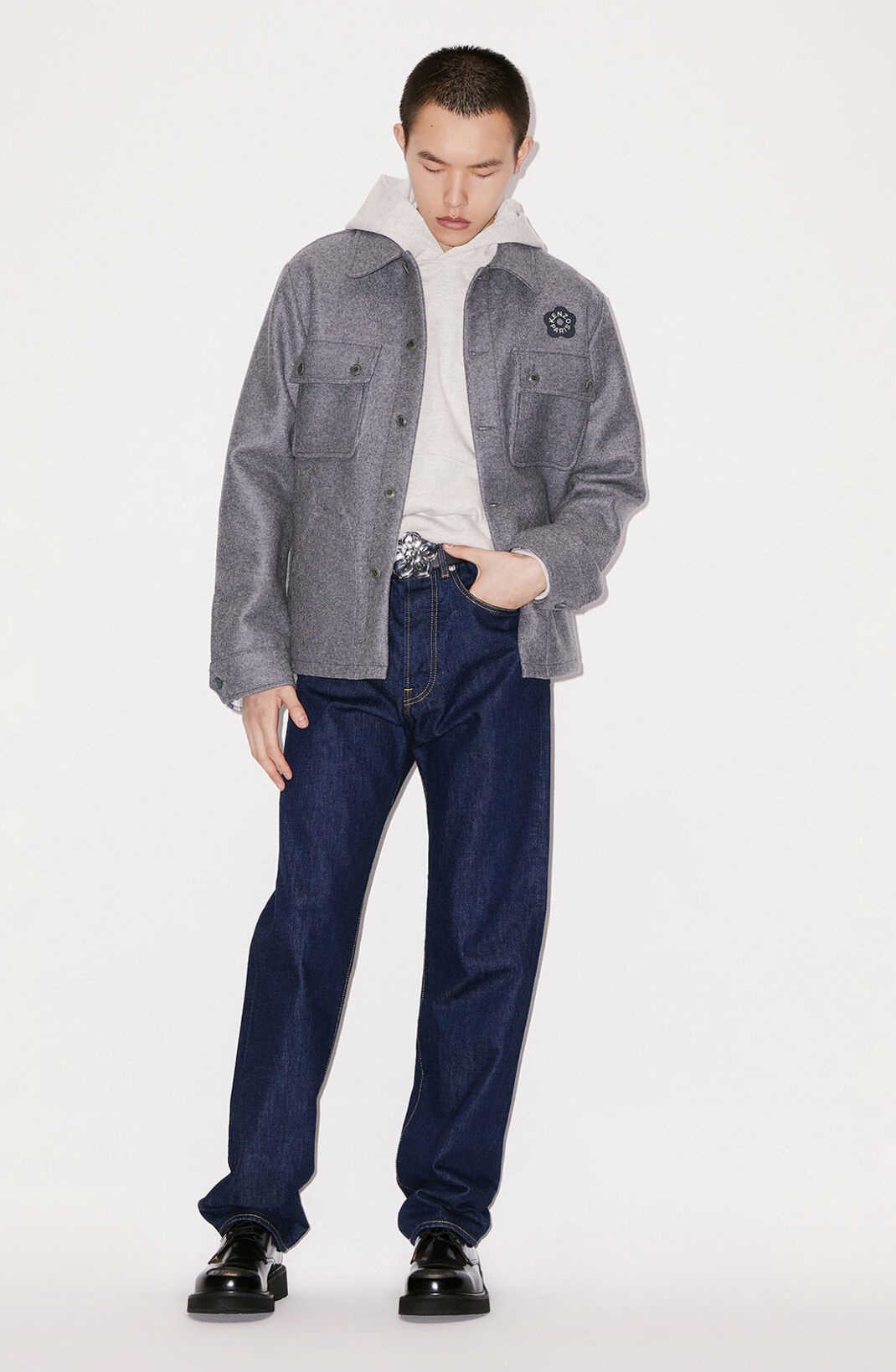 Wool 'BOKE FLOWER 2.0' overshirt - 3