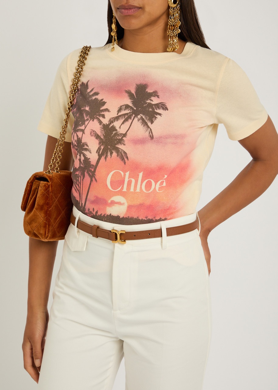 Chloe Marcie Grained-leather Belt - 2
