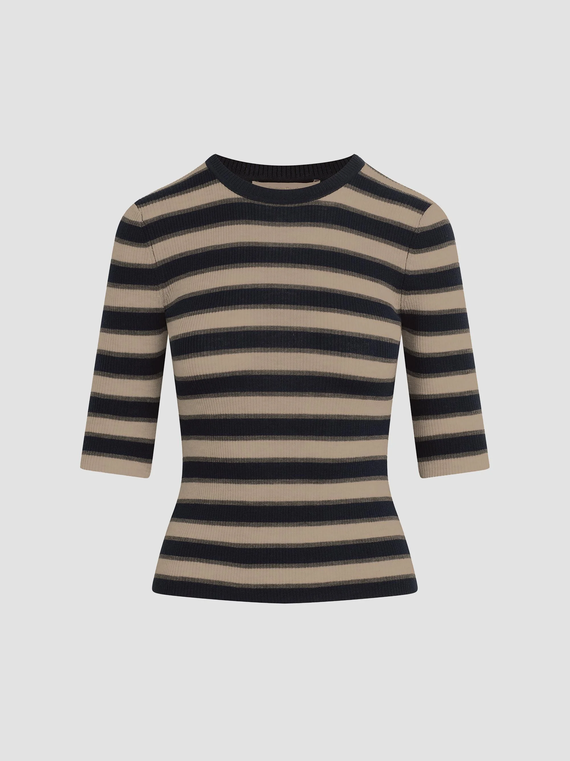 Women's The Amelia Striped Wool Top - Midnight Stripe - 1