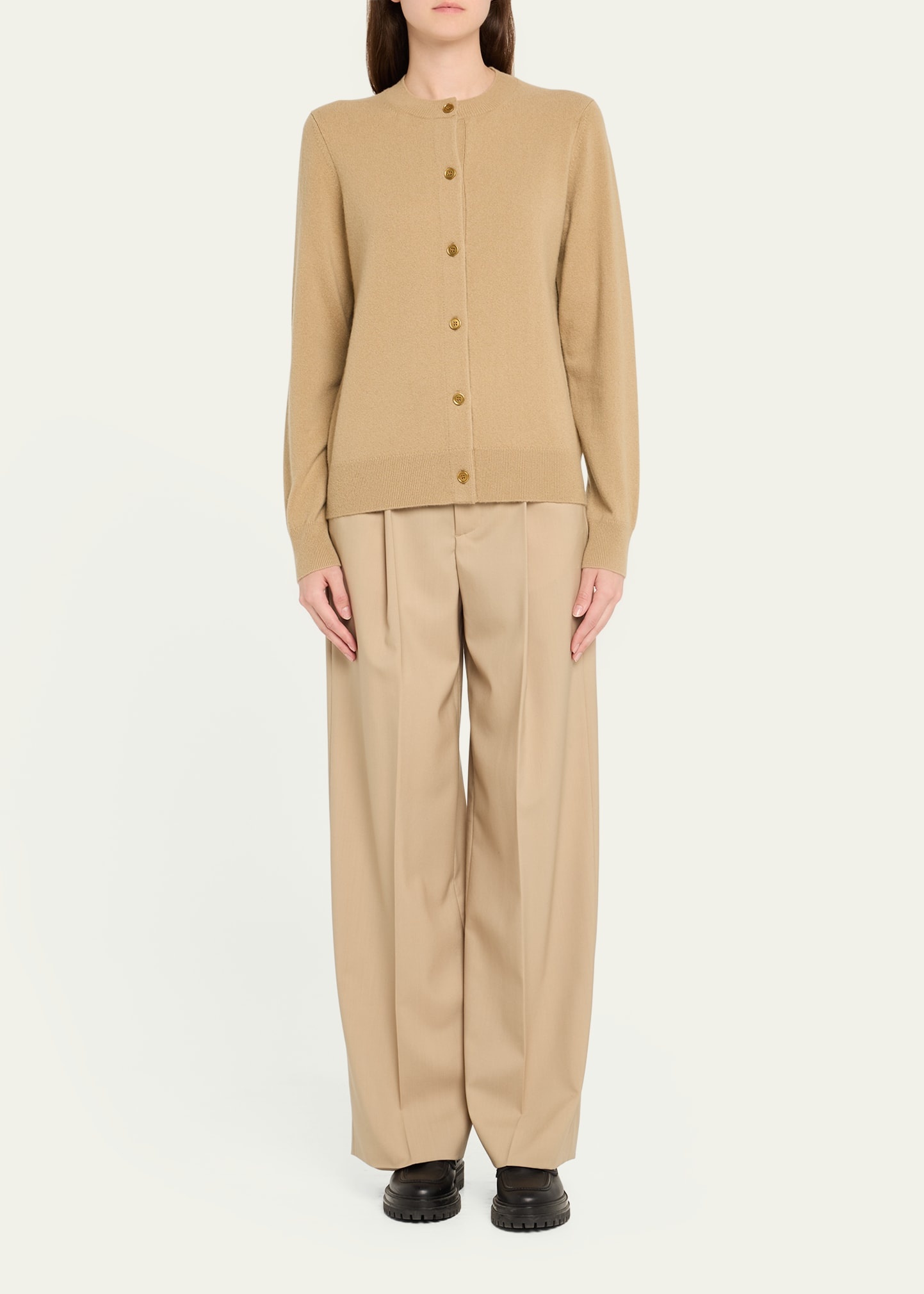 Cashmere Crewneck Cardigan - 2