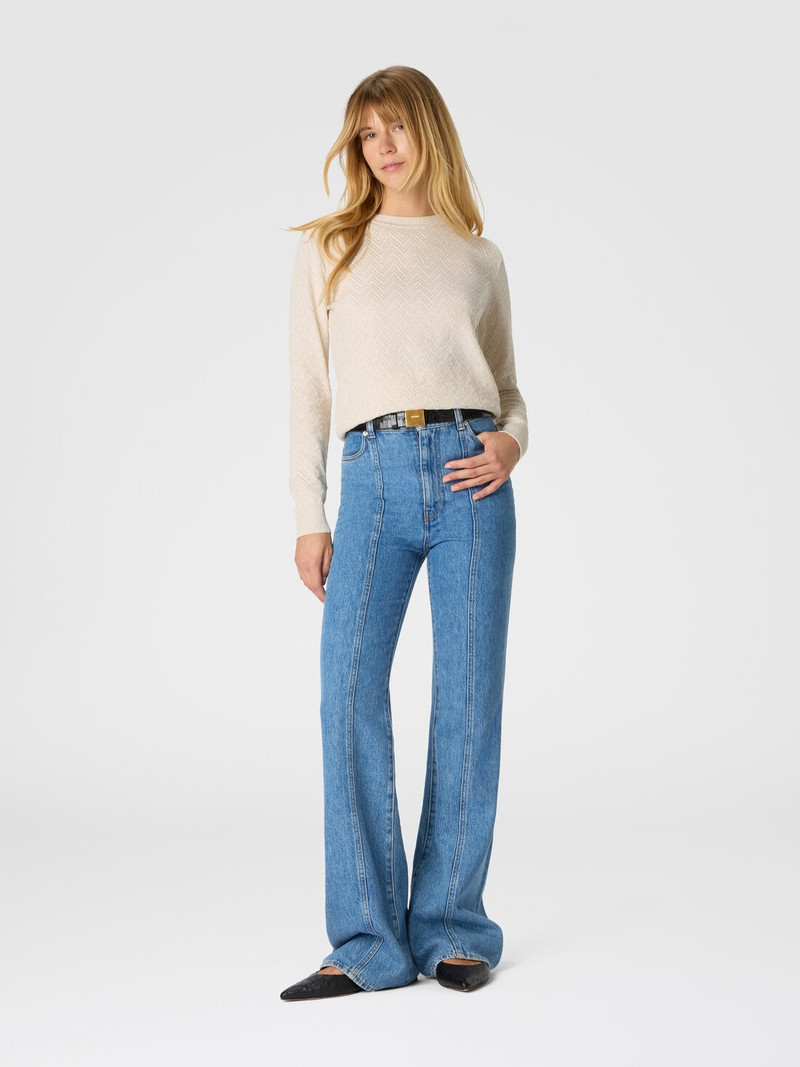 Missoni Crew neck sweater with chevron pattern and lamé filaments outlook