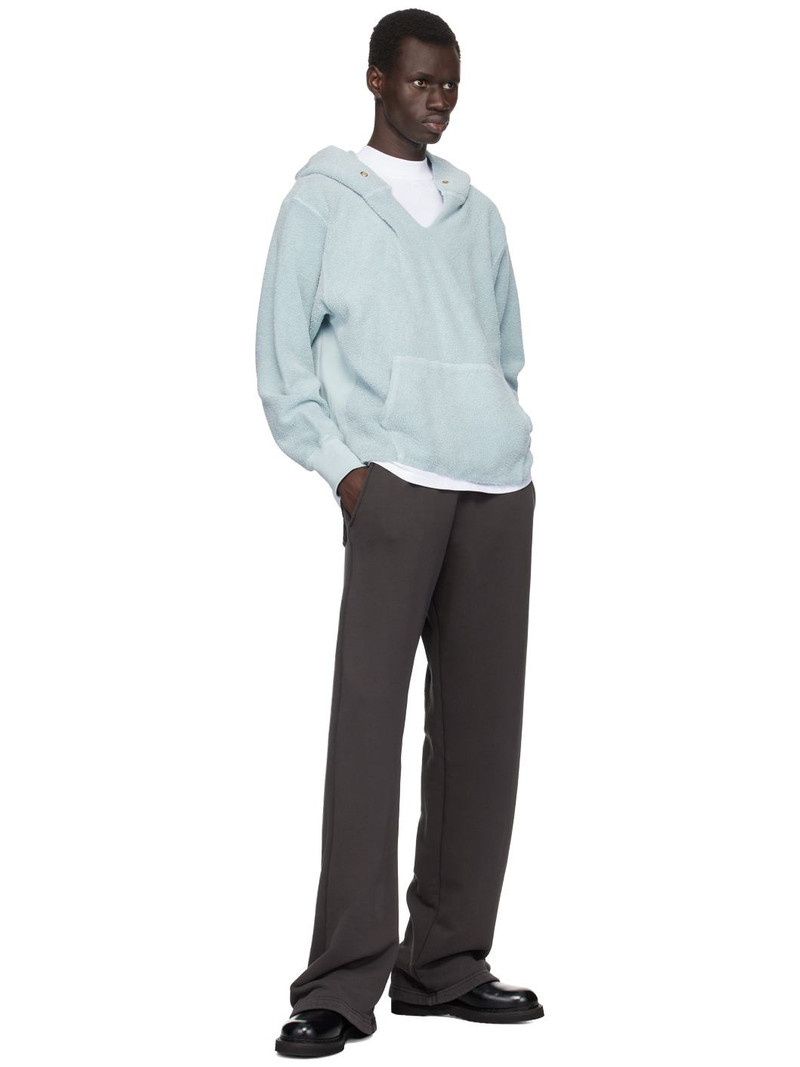 LES TIEN Black Utility Puddle Sweatpants outlook