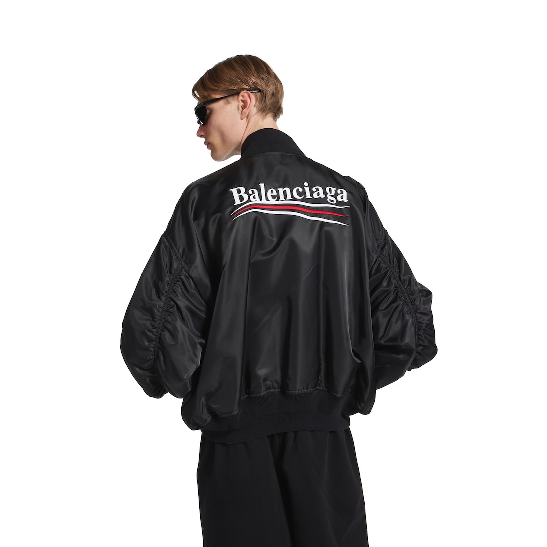 Political Campaign Varsity Jacket in Black - 6