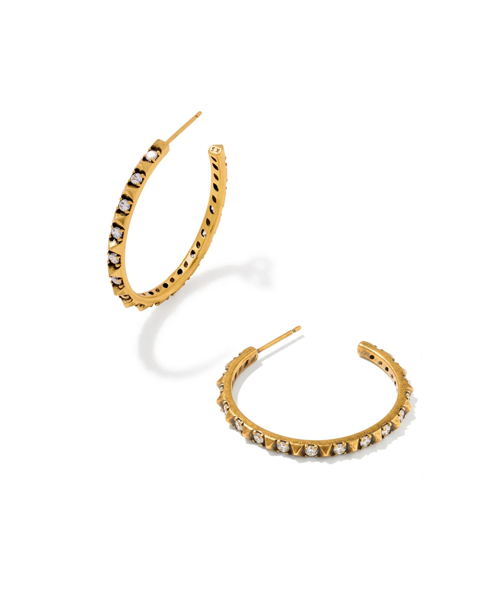 Fate Vintage Gold Hoop Earrings - 1