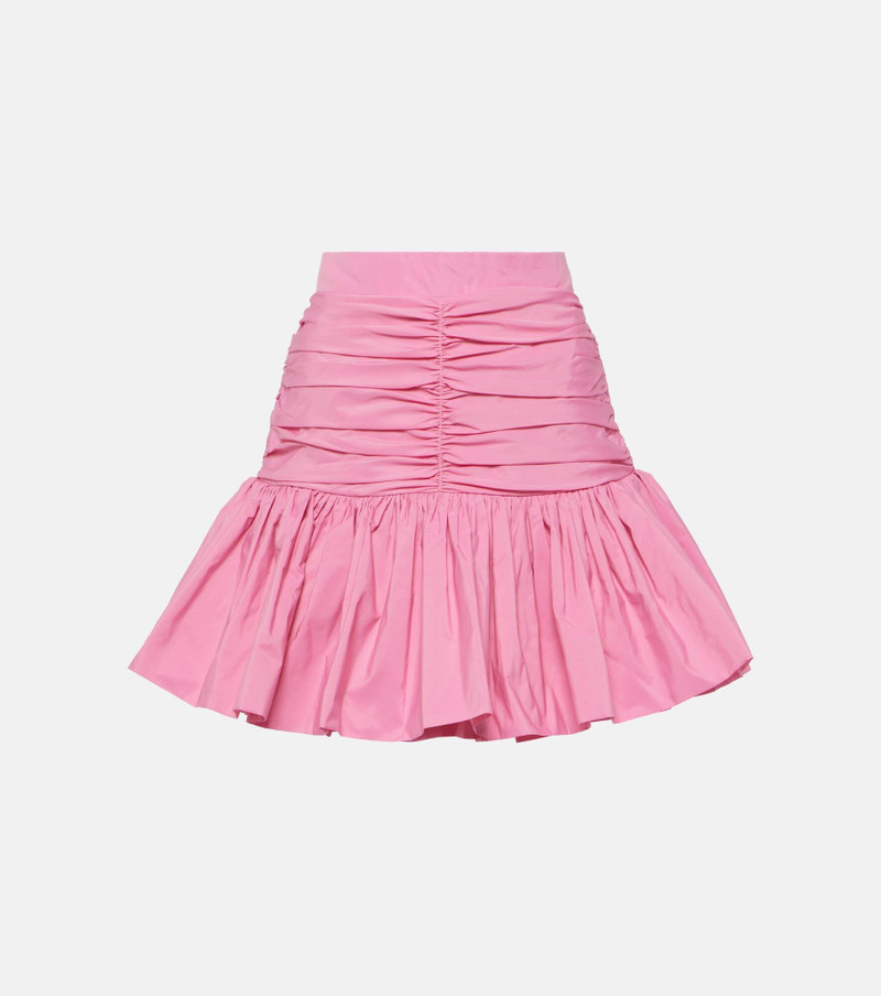 Ruffled high-rise faille miniskirt - 1