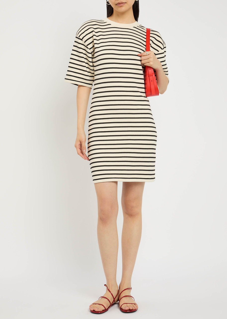 Anine Bing Mona Striped Cotton-blend Mini Dress - 4