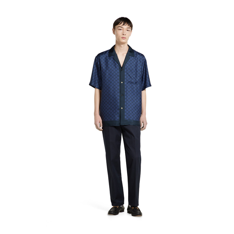 GUCCI Printed silk twill bowling shirt outlook