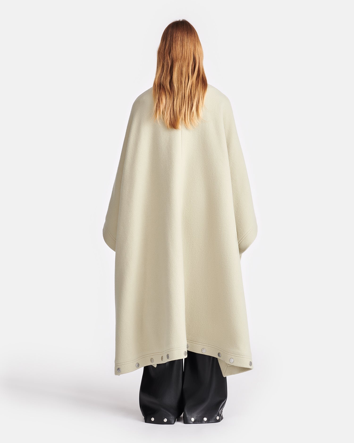 Studded Felted Wool Cape - 3