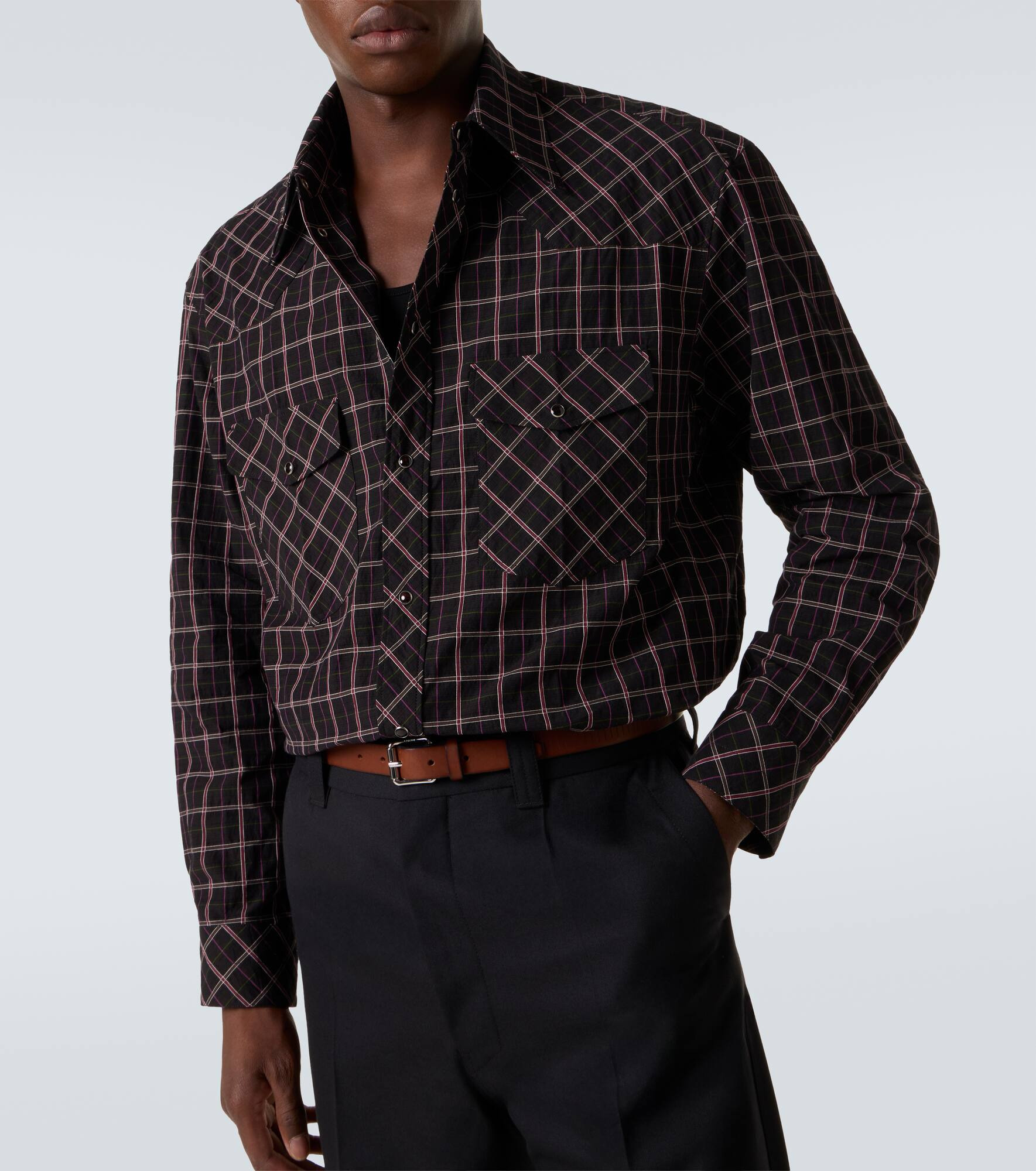 Checked cotton shirt - 5