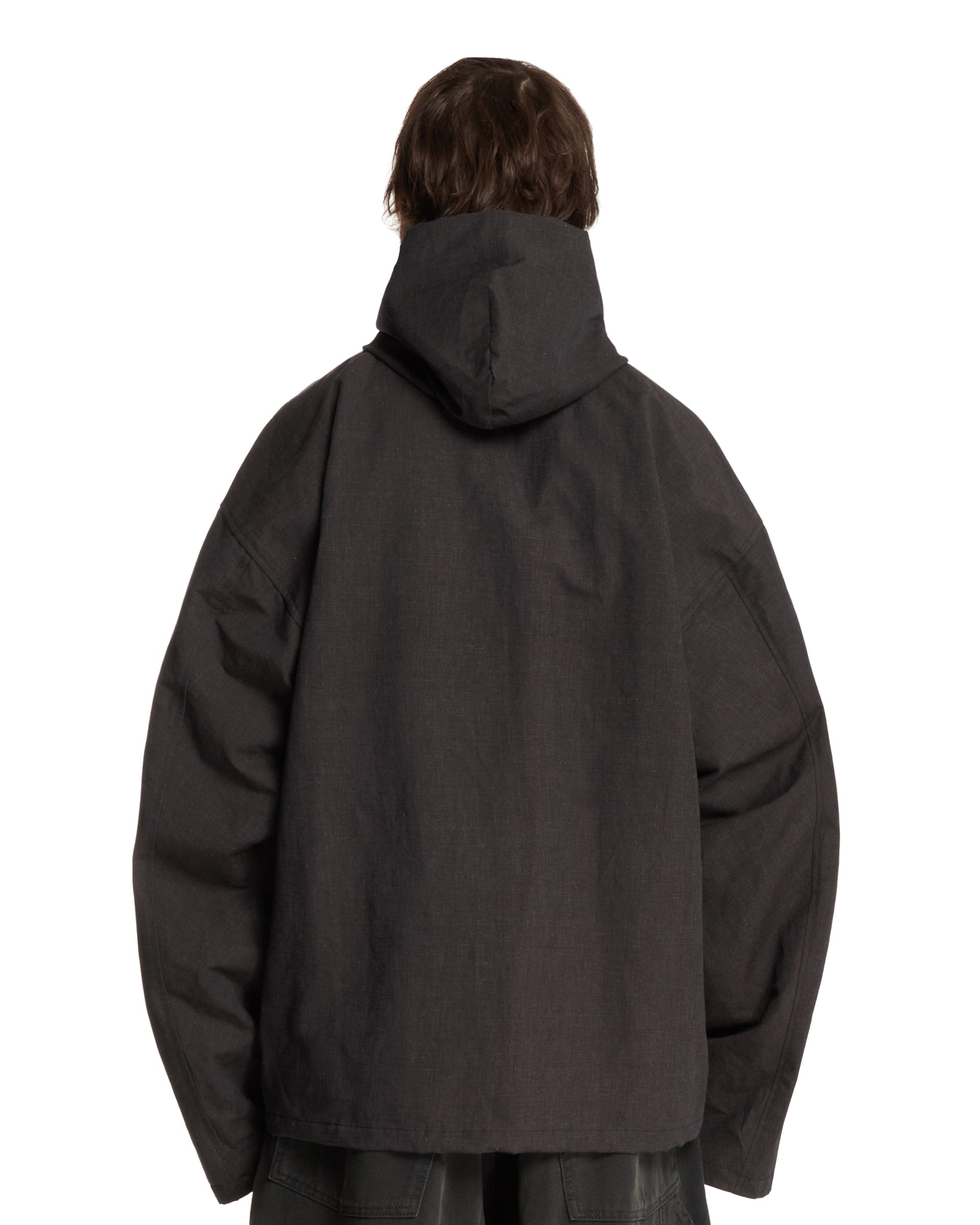 Black Hooded Zip Jacket - 3