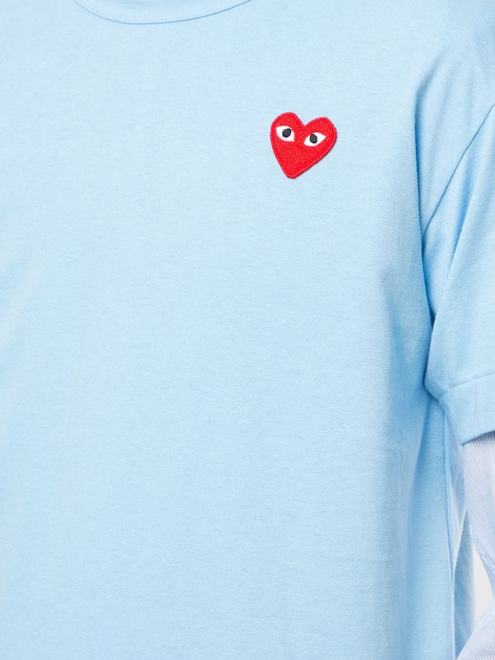 embroidered heart patch T-shirt - 5