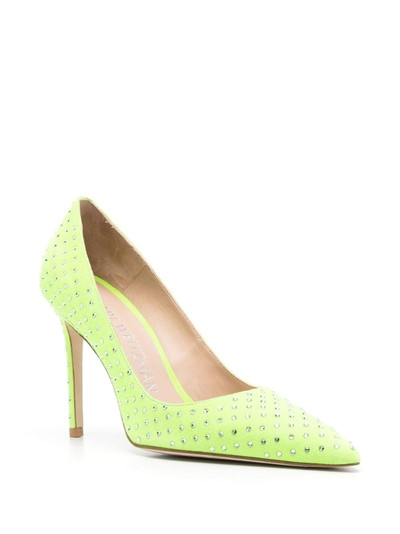 Stuart Weitzman crystal-embellished pointed-toe pumps outlook