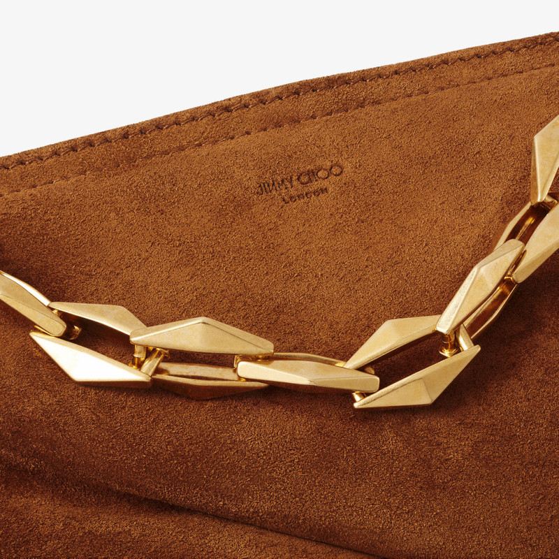 Diamond Soft Hobo S
Tan Suede Hobo Bag with Chain Strap 3