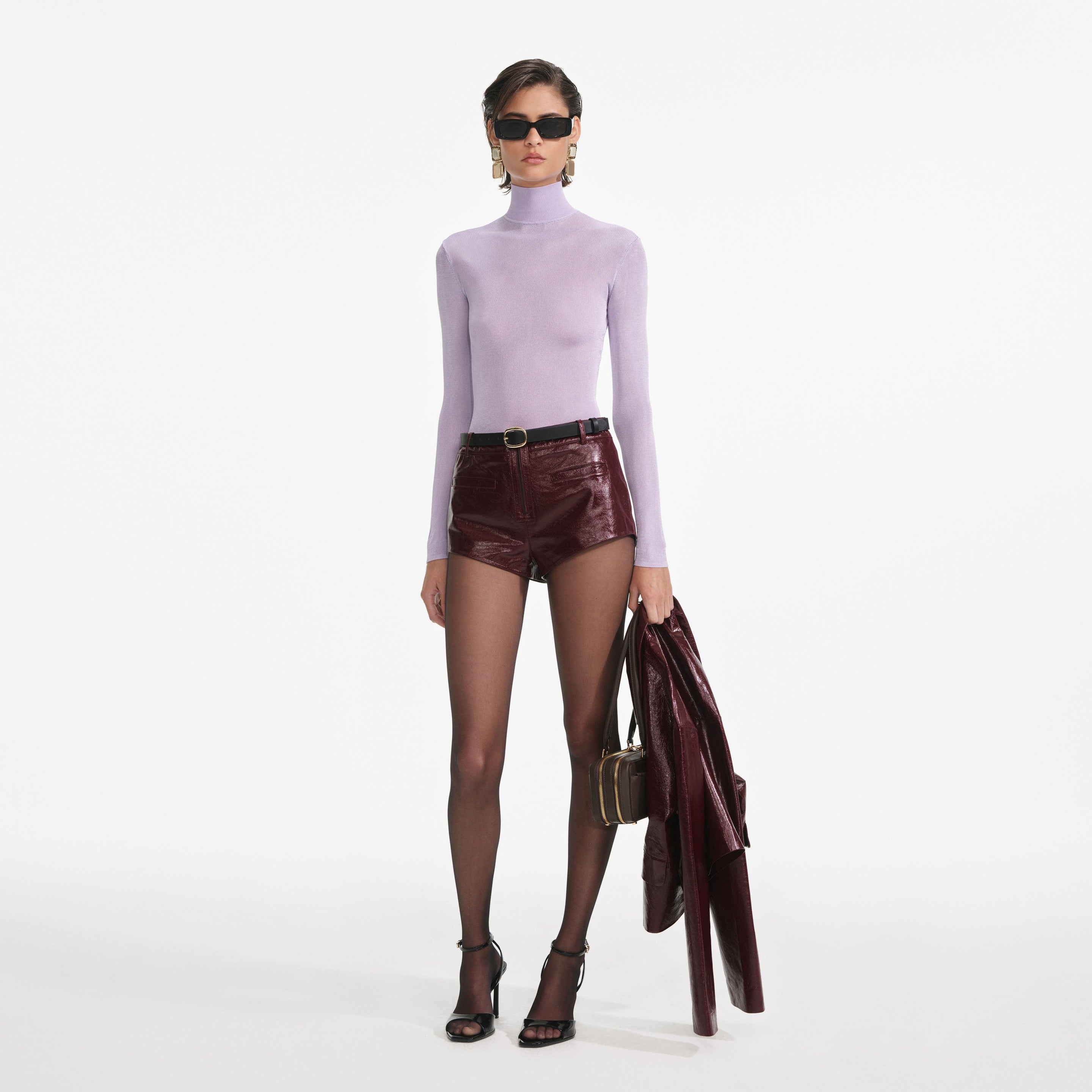 Lilac Viscose Knit Top - 2