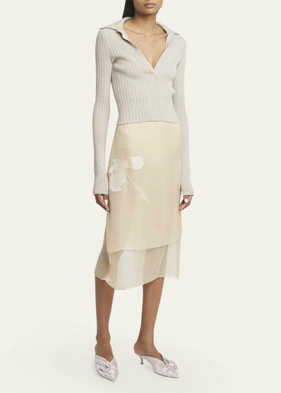 Givenchy Iris Double-Layered Midi Skirt outlook