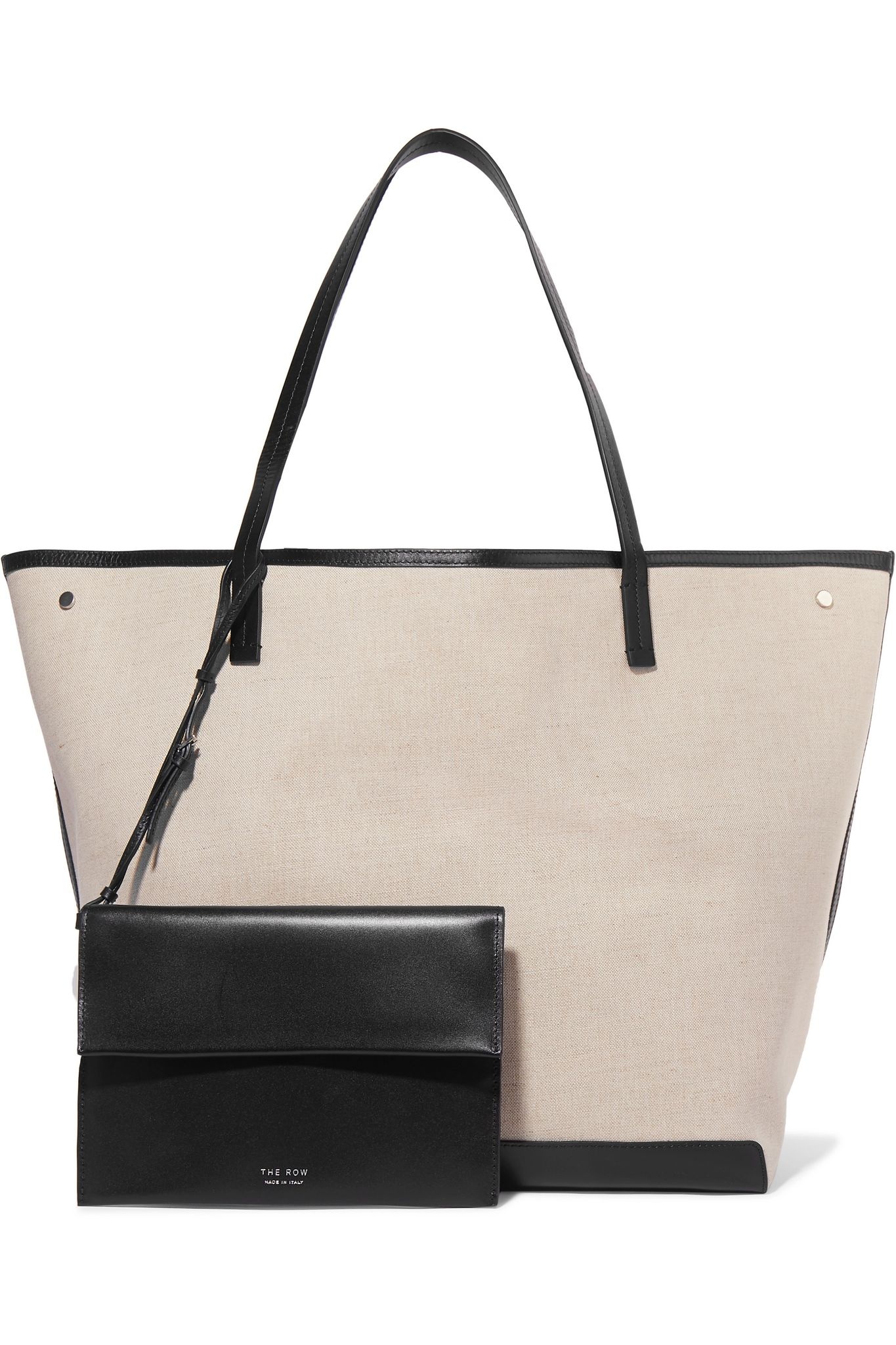 Park XL leather-trimmed canvas tote - 6