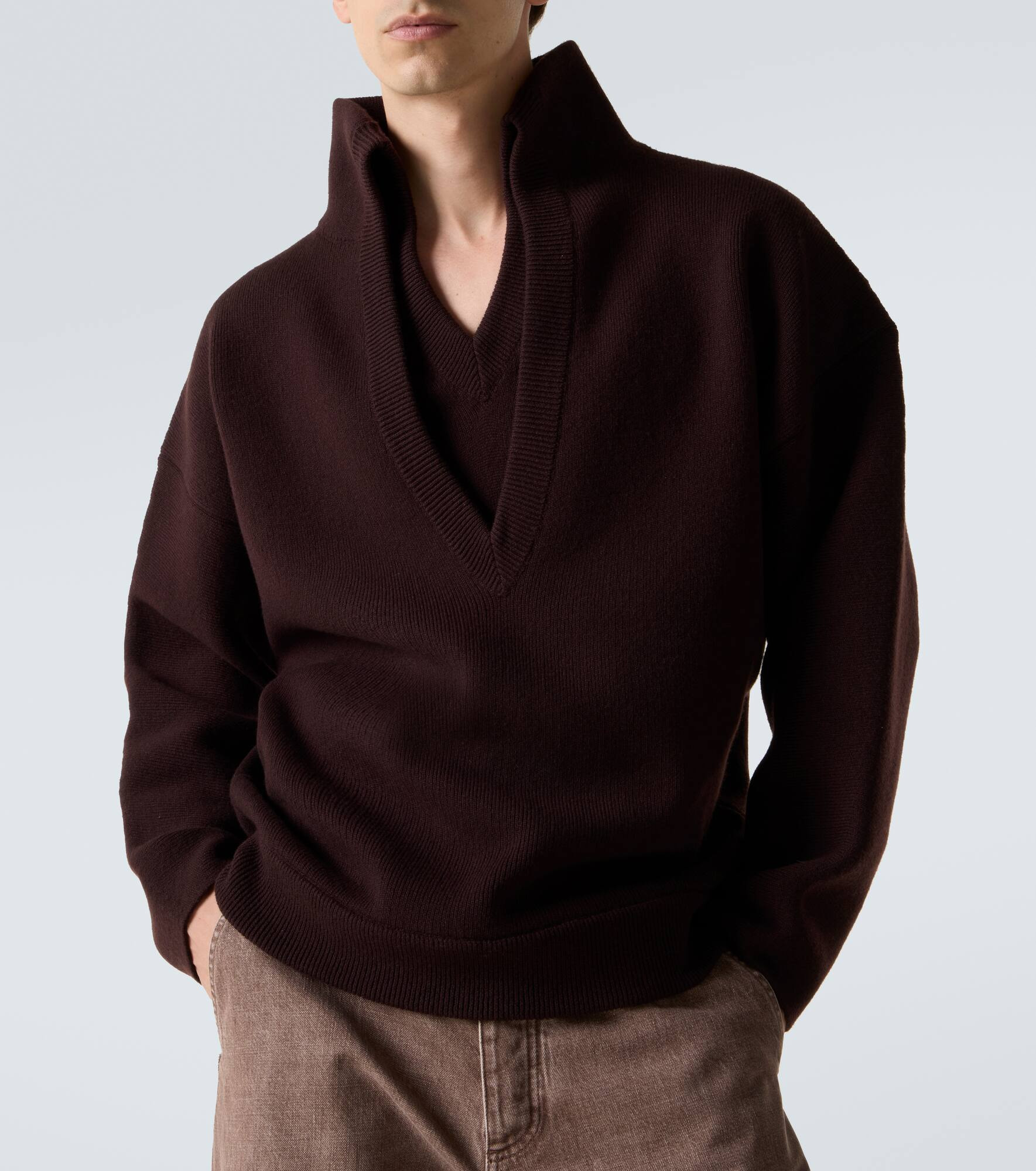 Ribbed-knit wool sweater - 6