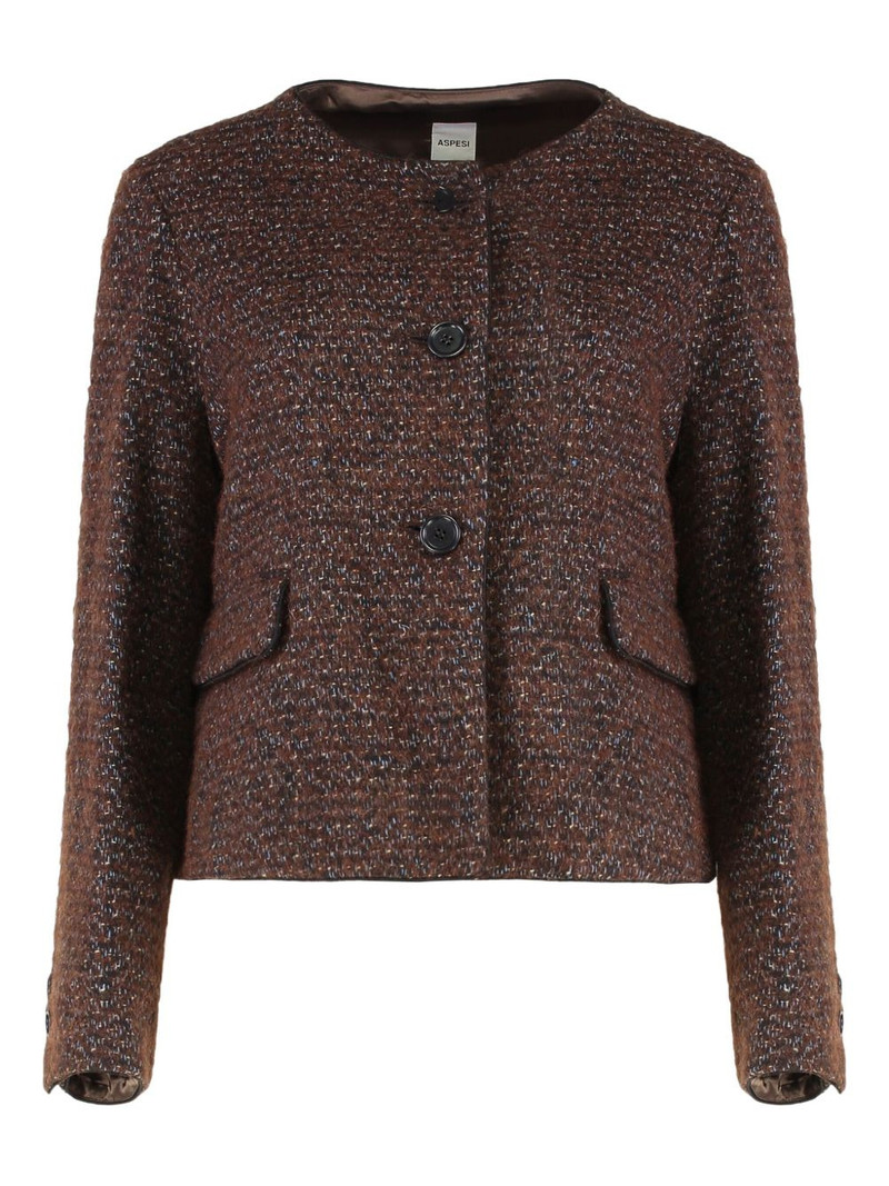 mélange-effect jacket 1