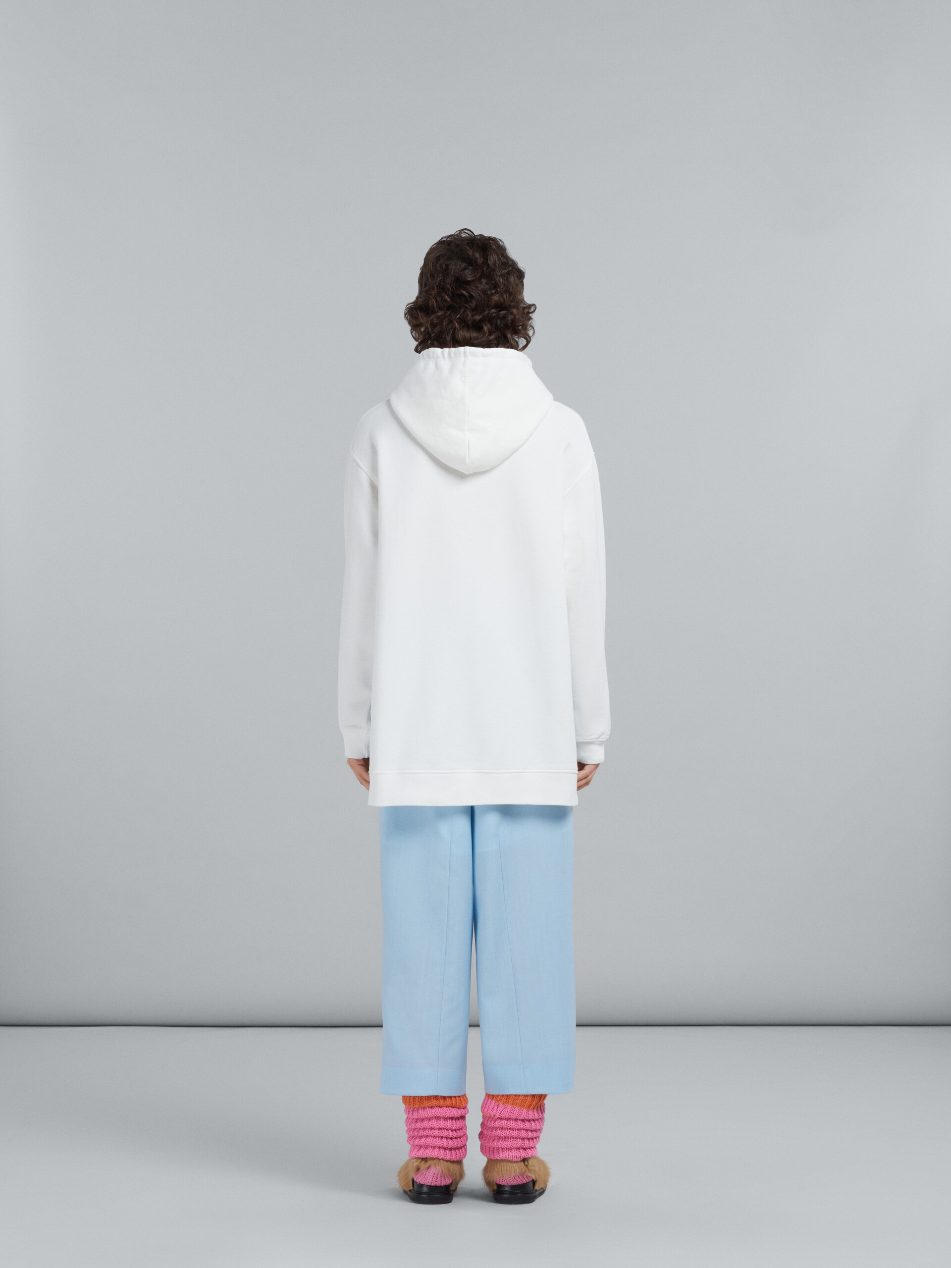 CROPPED TROUSERS IN LIGHT BLUE TROPICAL WOOL - 3