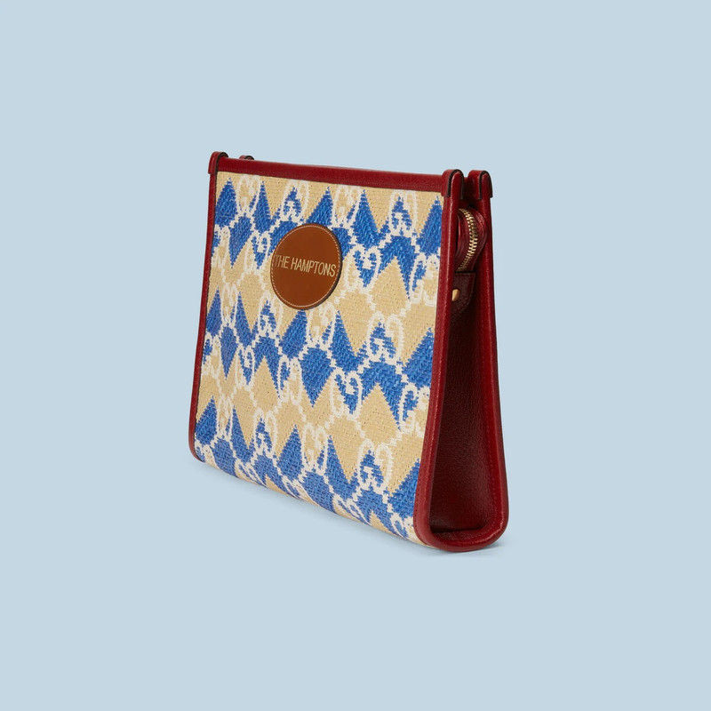 GUCCI 'The Hamptons' GG chevron striped pouch outlook